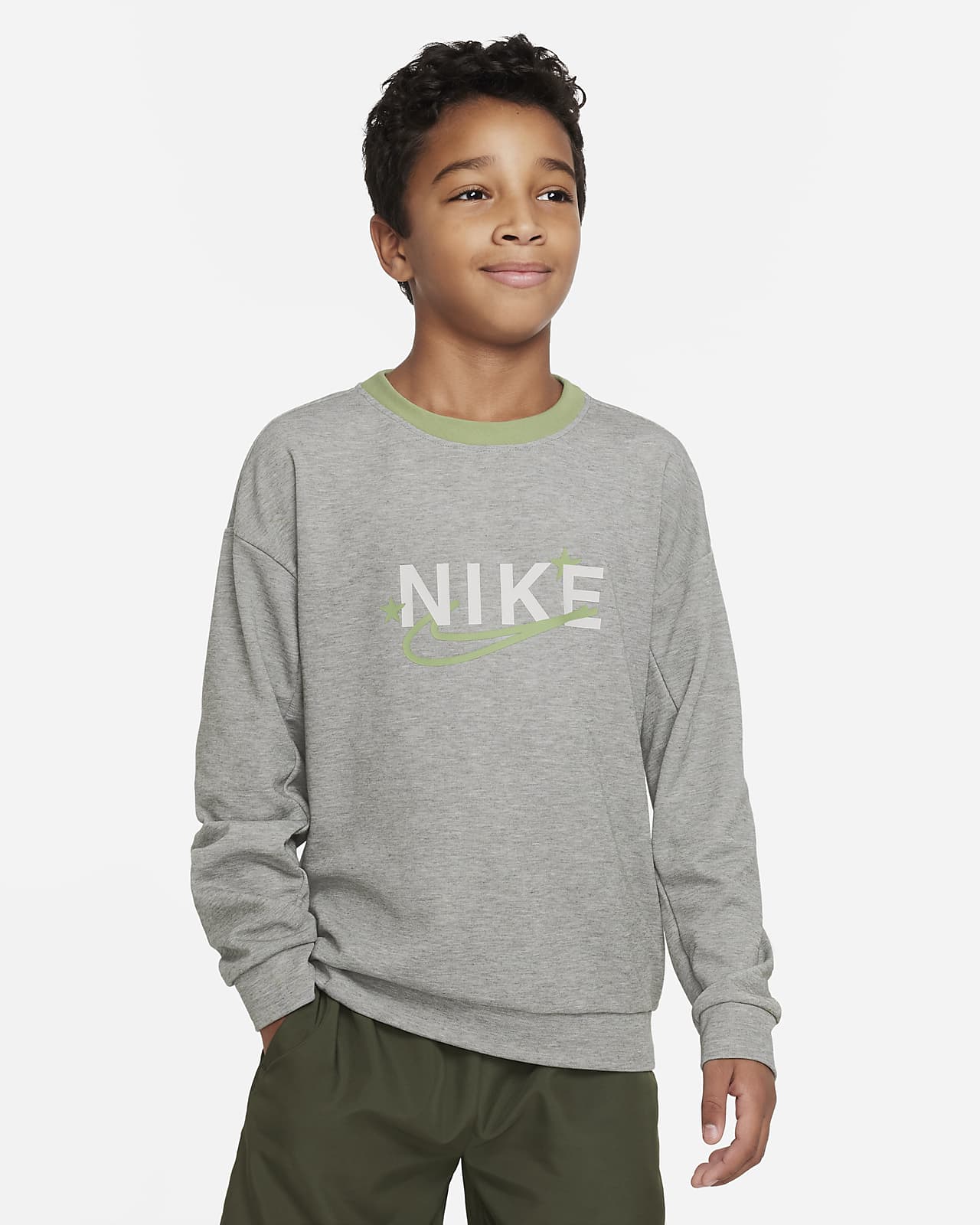 Nike Dri-FIT Performance Select-træningssweatshirt med rund hals til større børn (drenge)