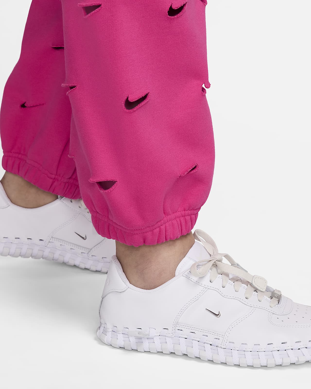 Nike swoosh store woven pants pink