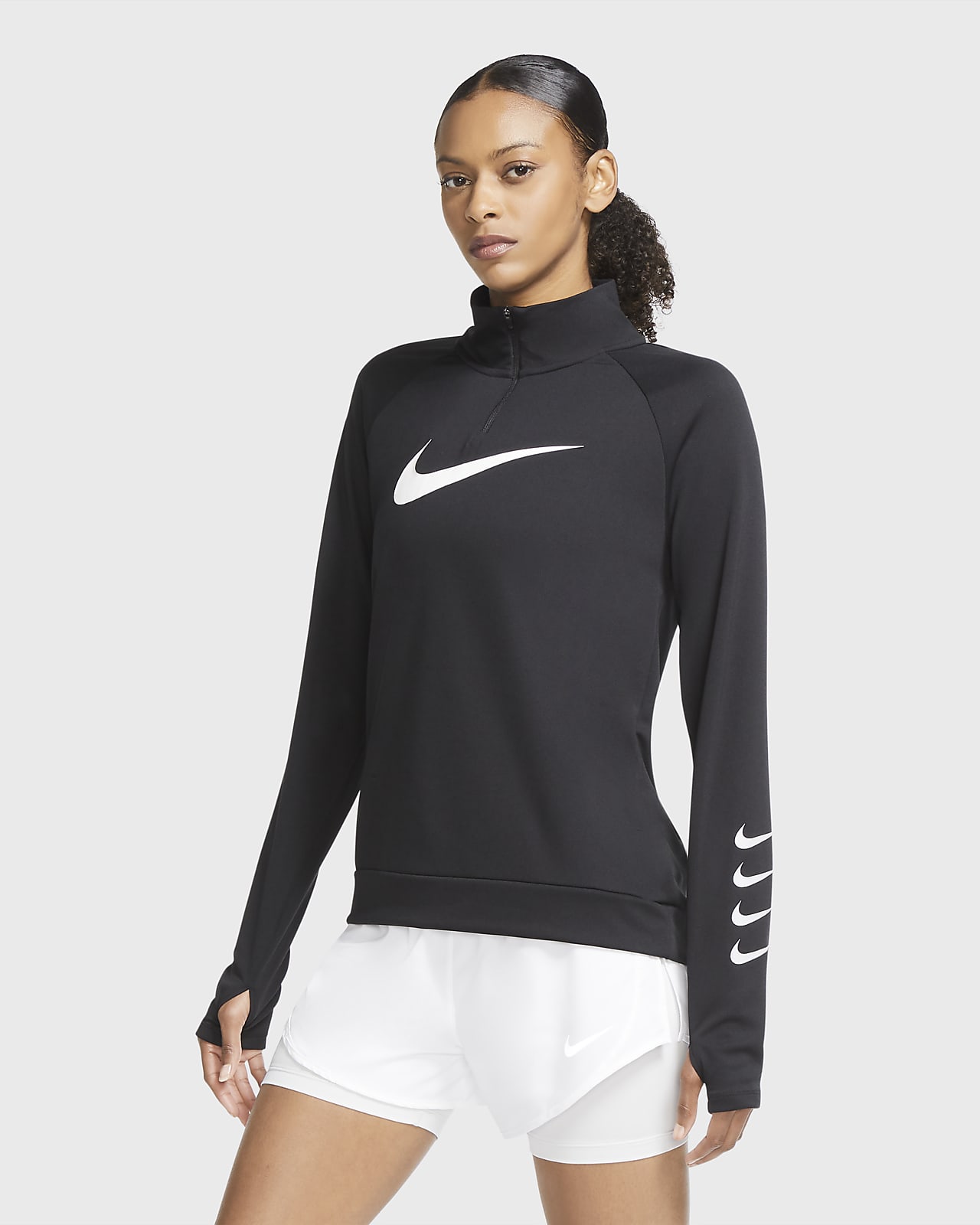 Top da running con zip a metà lunghezza Nike Swoosh Run - Donna. Nike IT