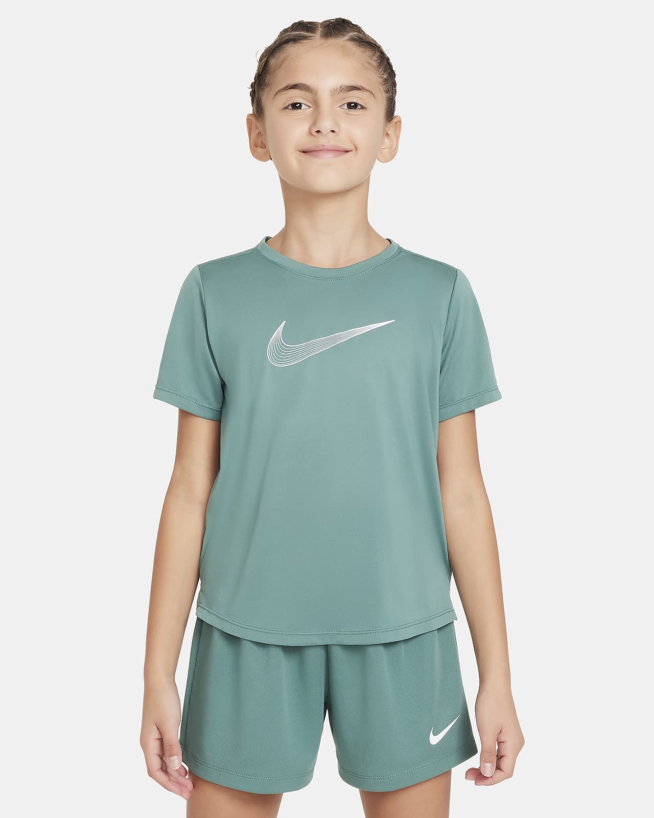 Tréninkové tričko Dri-FIT Nike One s krátkým rukávem pro větší děti (dívky)