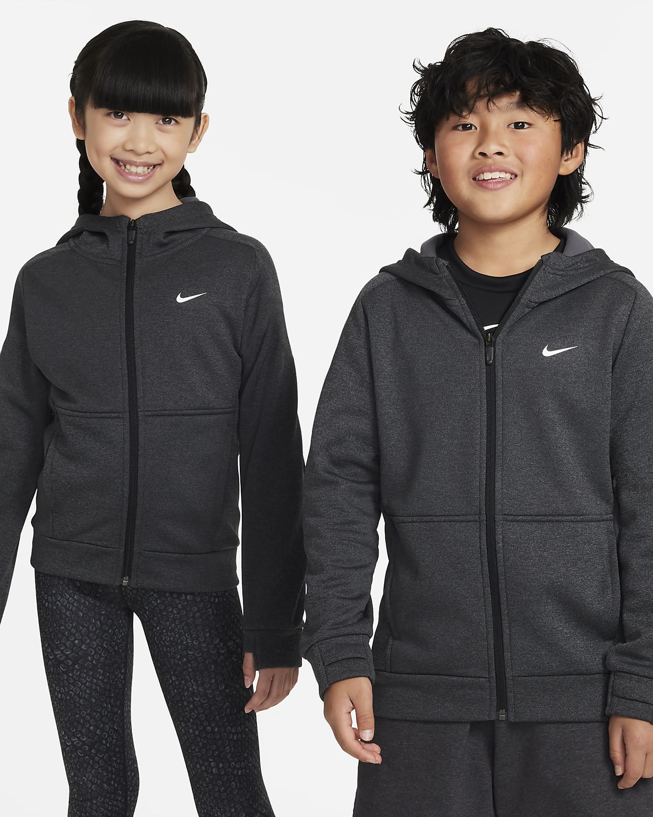Nike Therma-FIT Multi+ Big Kids' Full-Zip Training Hoodie.