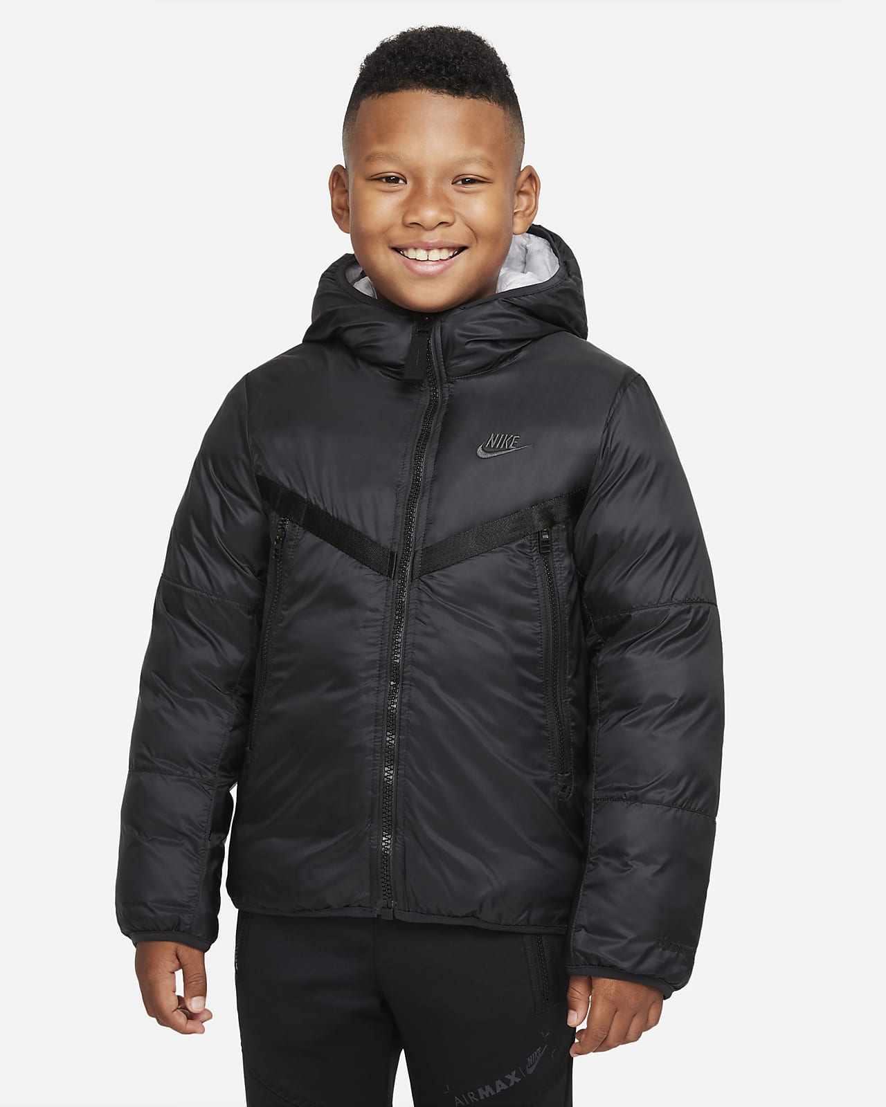 Nike Sportswear Therma-FIT-Windrunner-jakke med syntetisk og større børn. Nike DK