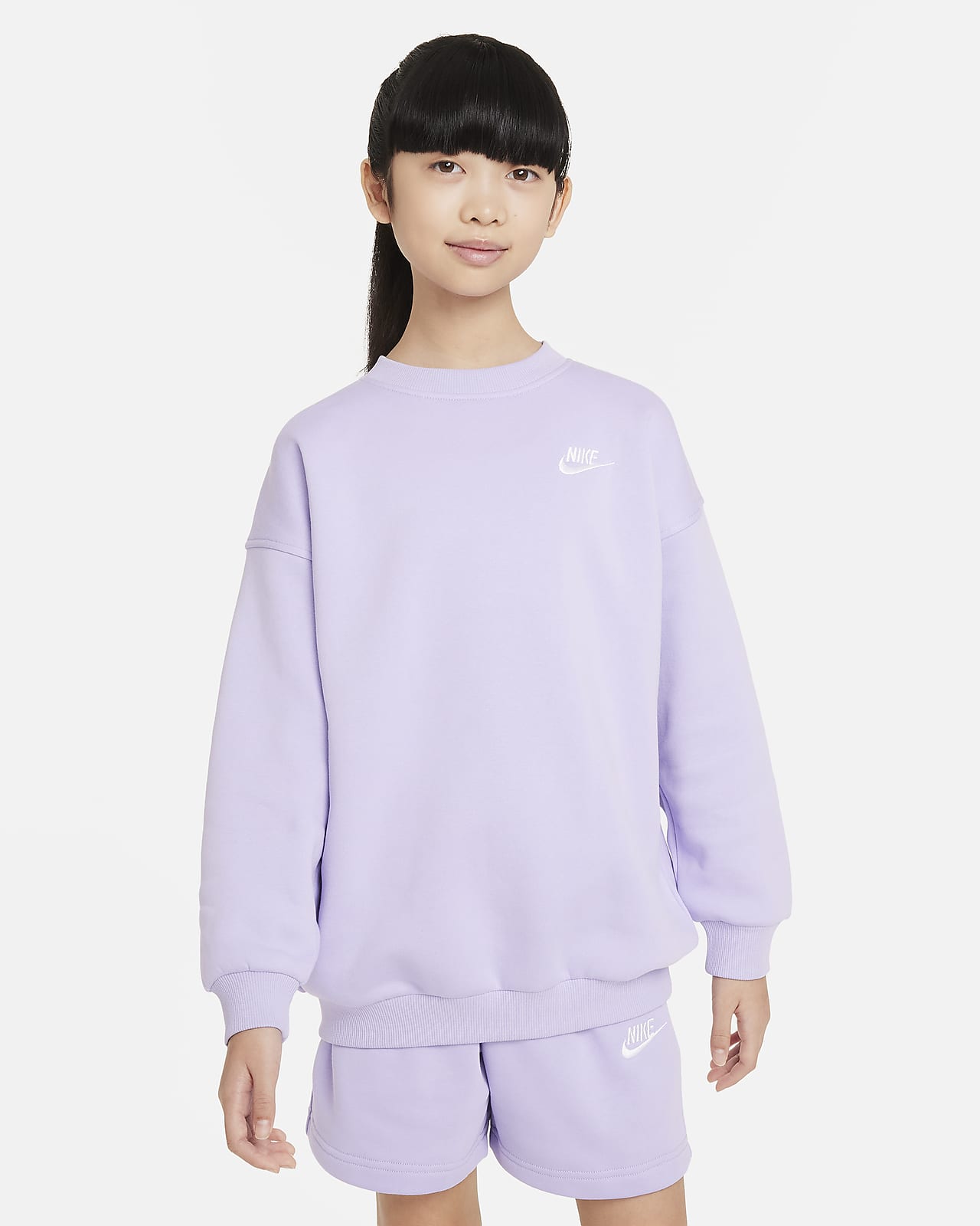 Nike Sportswear Club Fleece Genç Çocuk (Kız) Bol Kesimli Sweatshirt