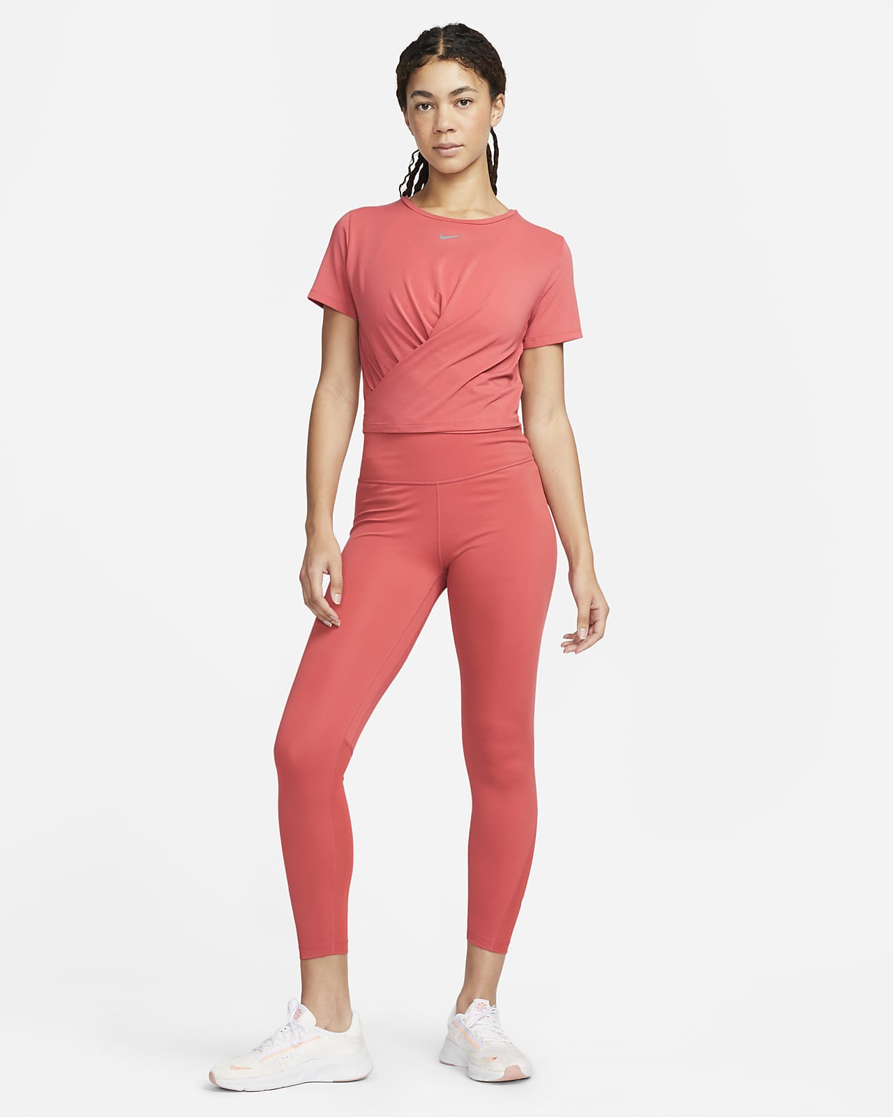 Haut Court Torsadé à Manches Courtes Nike Dri Fit One Luxe Pour Femme Nike Be 5085