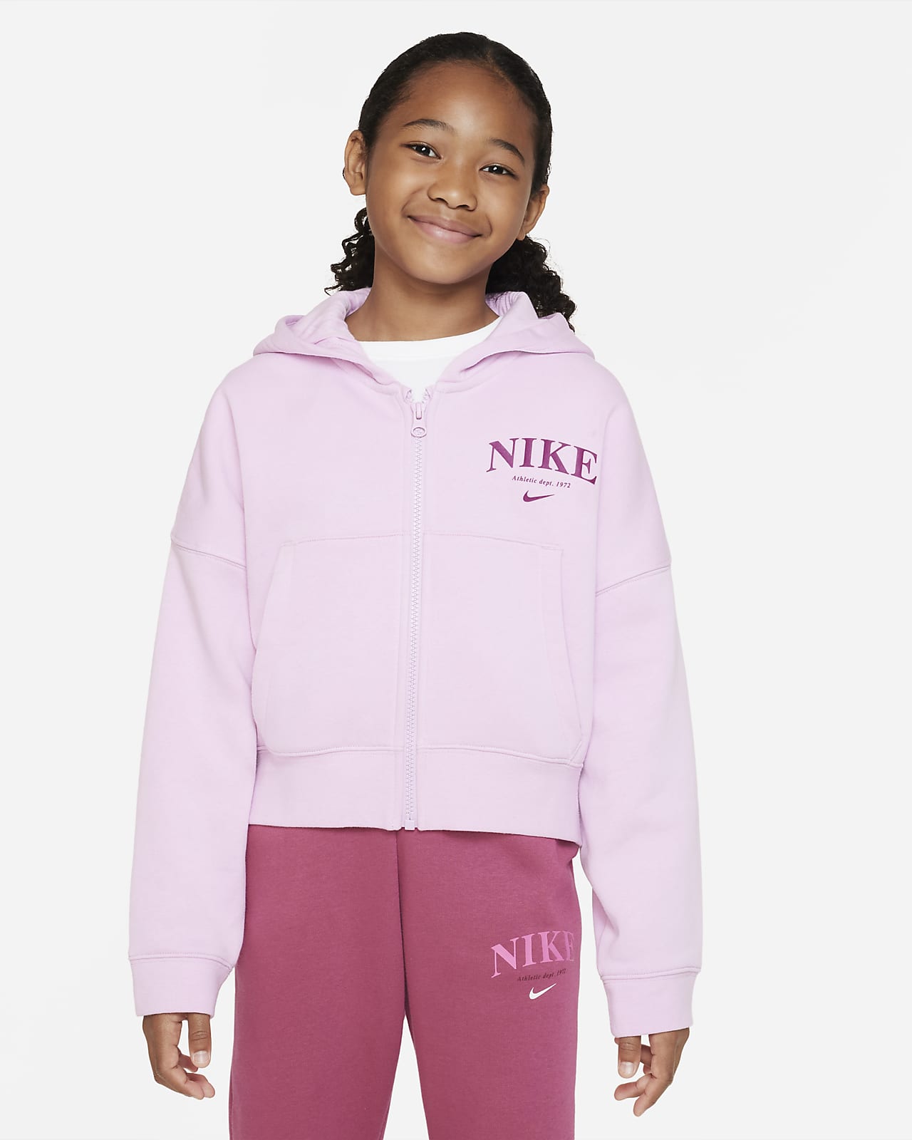 Vaciar la basura Al frente Soportar Nike Sportswear Trend Big Kids' (Girls') Full-Zip Fleece Hoodie. Nike.com