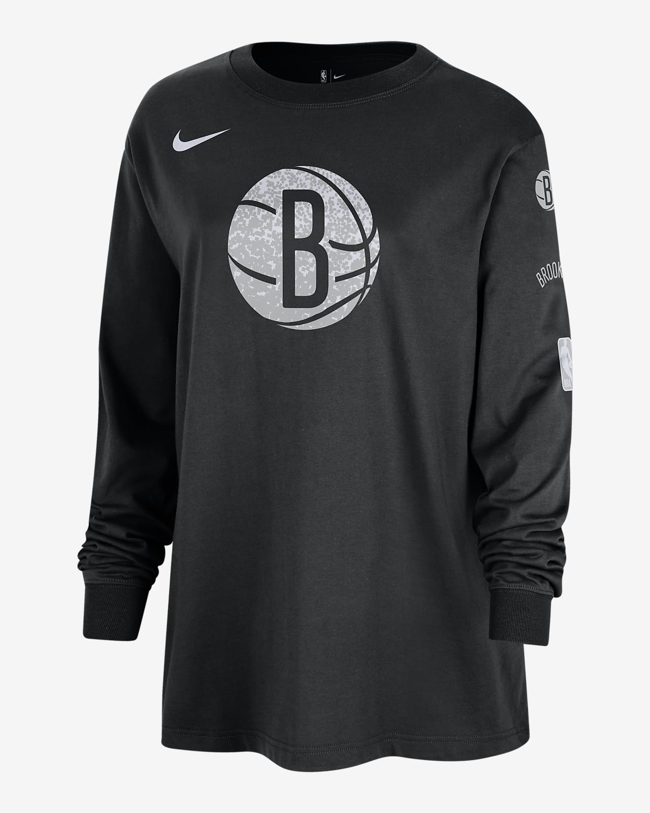 Brooklyn Nets Essential Nike NBA-damesshirt met lange met lange mouwen