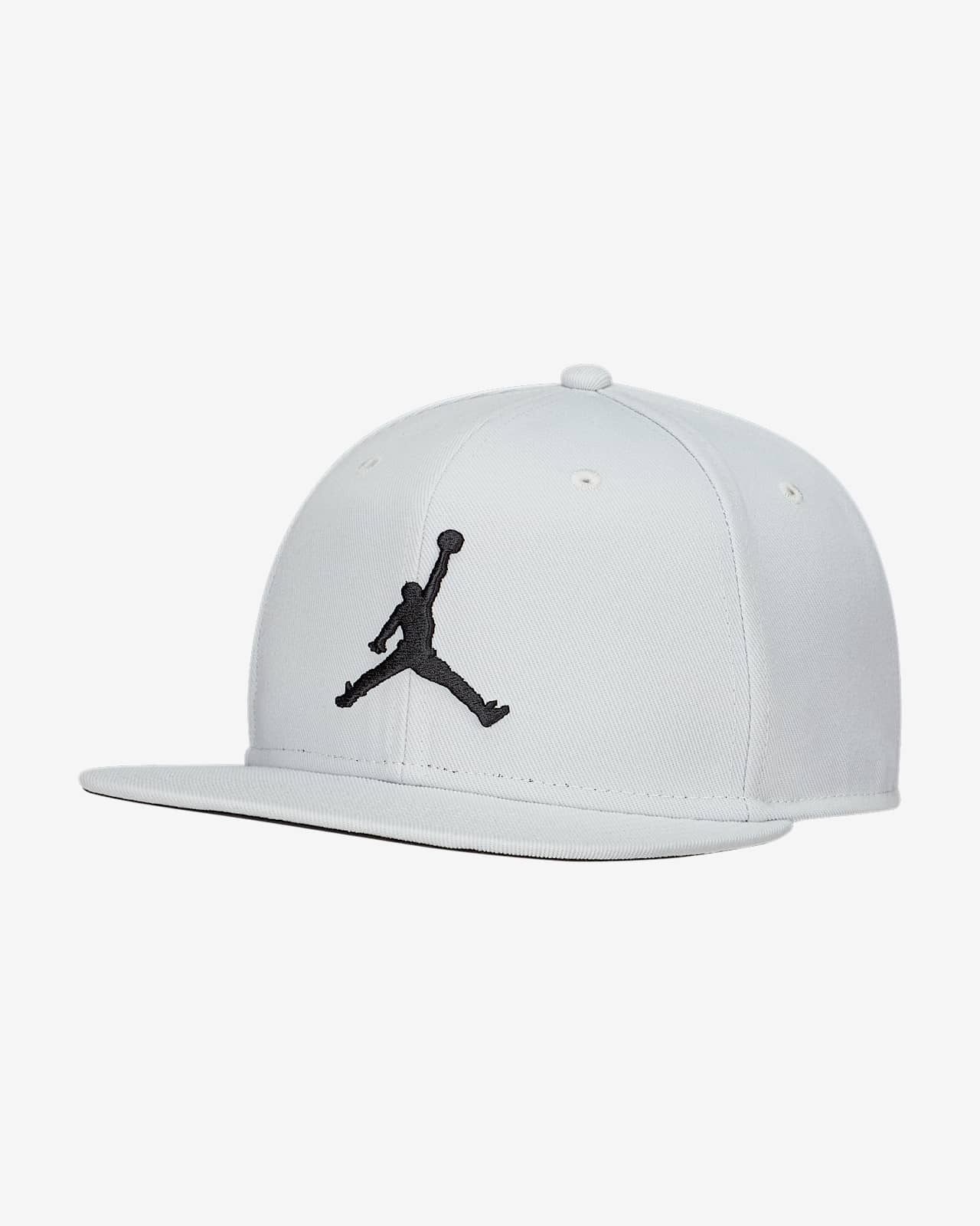 Nike Jordan Pro Jumpman Snapback Hat - white/white/black/black AR2118-101