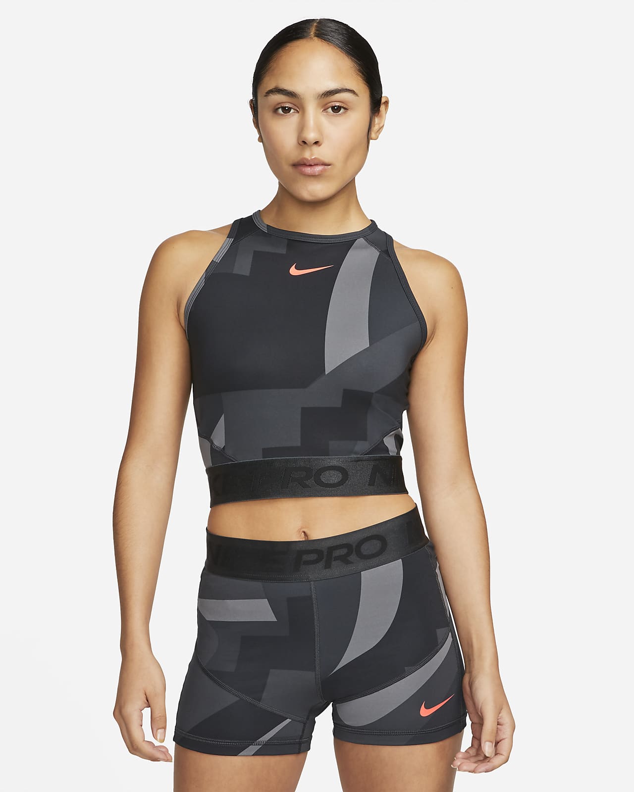 Nike Pro Women\'s Cropped Training Tank. Dri-FIT
