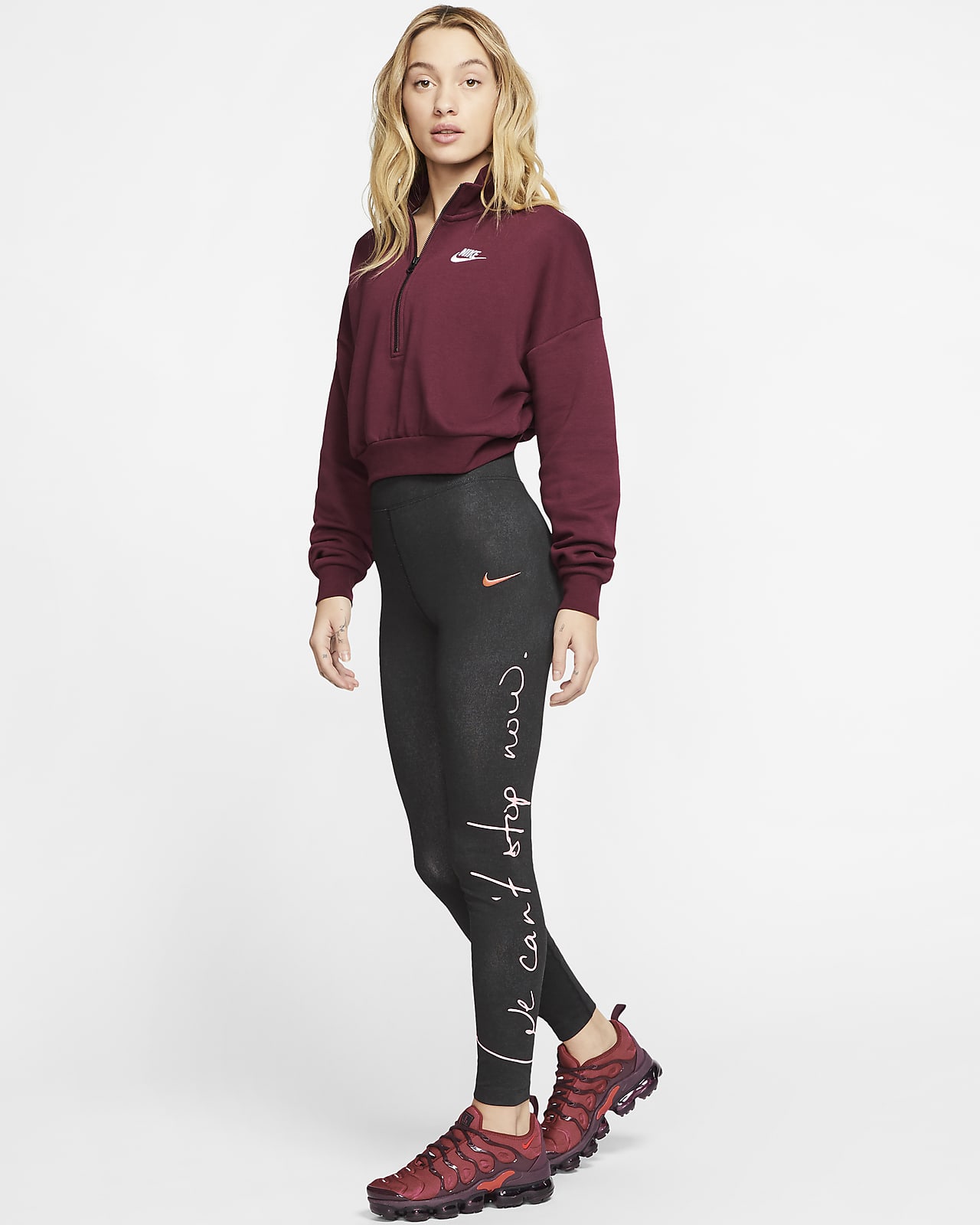 red nike leggings womens