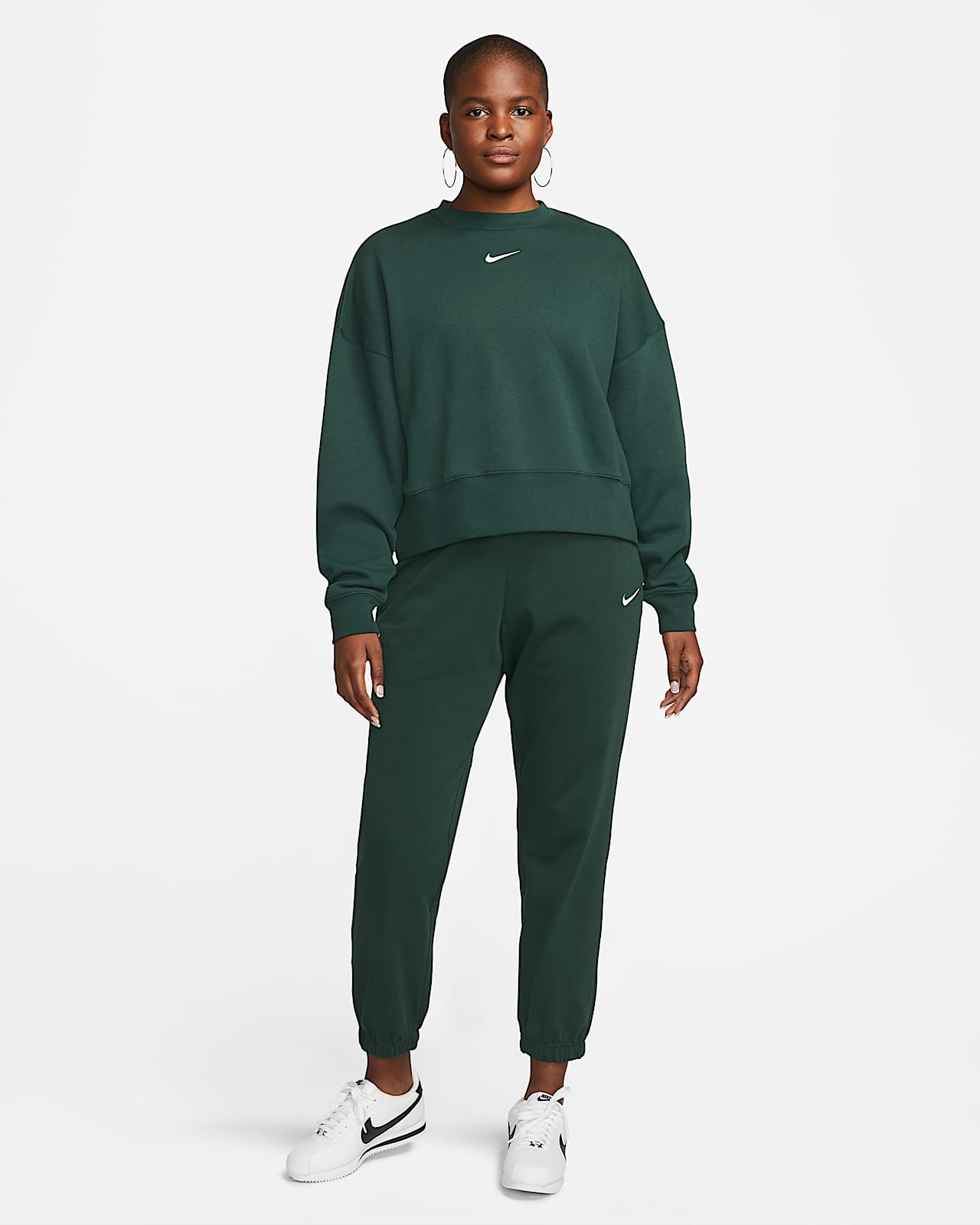 nike fleece oversized crew sweatshirt