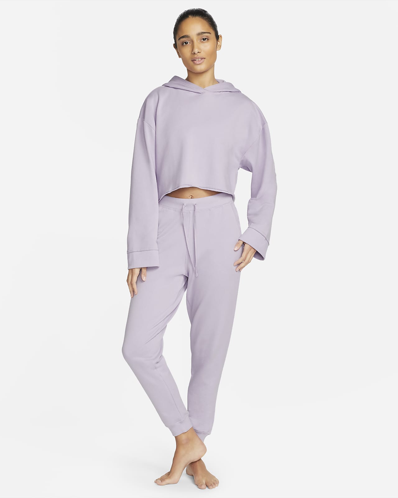 Nike Yoga Luxe Women's Cropped Fleece Hoodie. Nike IE