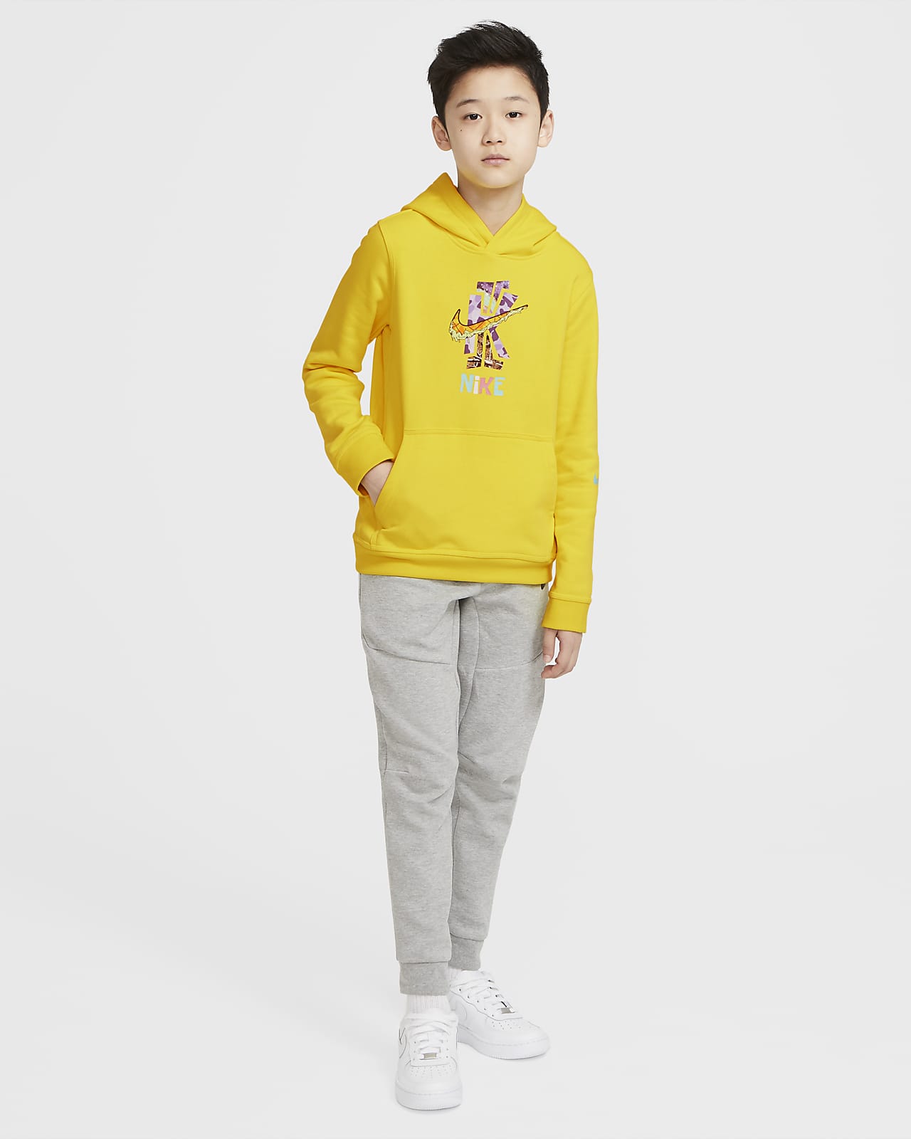 boys yellow nike hoodie