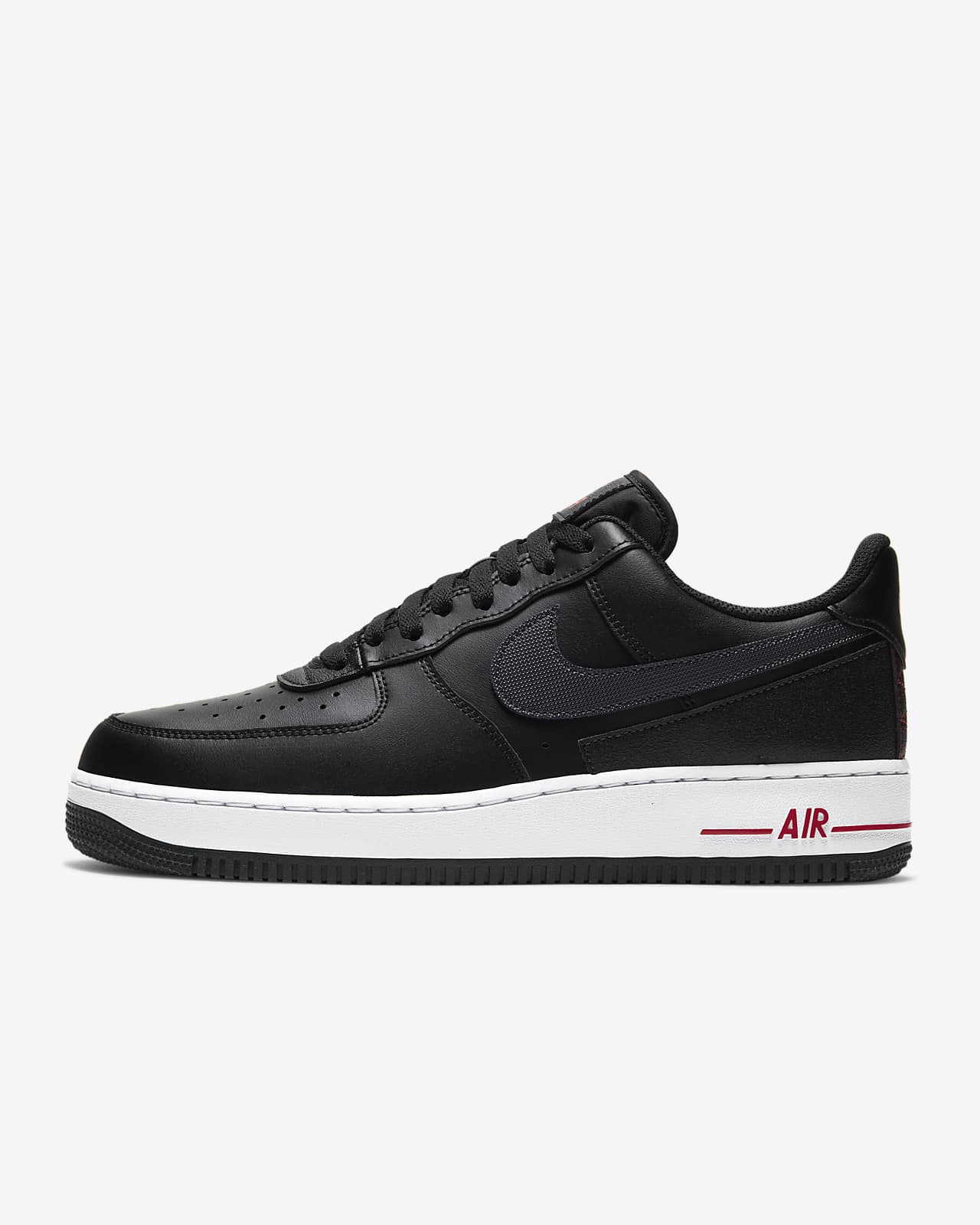 nike air force 1 mens white with black swoosh