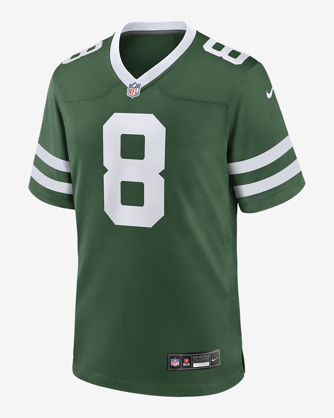 Jersey de fútbol americano Nike de la NFL Game para hombre Aaron Rodgers New York Jets
