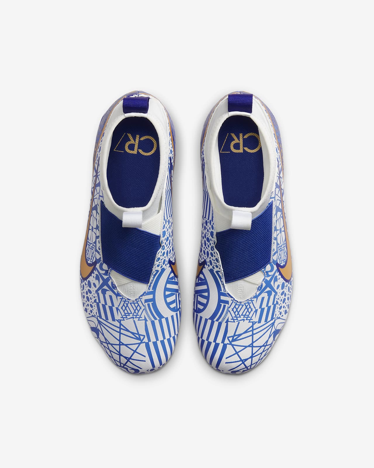 NIKE Nike ZOOM SUPERFLY 9 ACADEMY CR7 IC - Chaussures futsal Junior  white/metallic copper/concord - Private Sport Shop