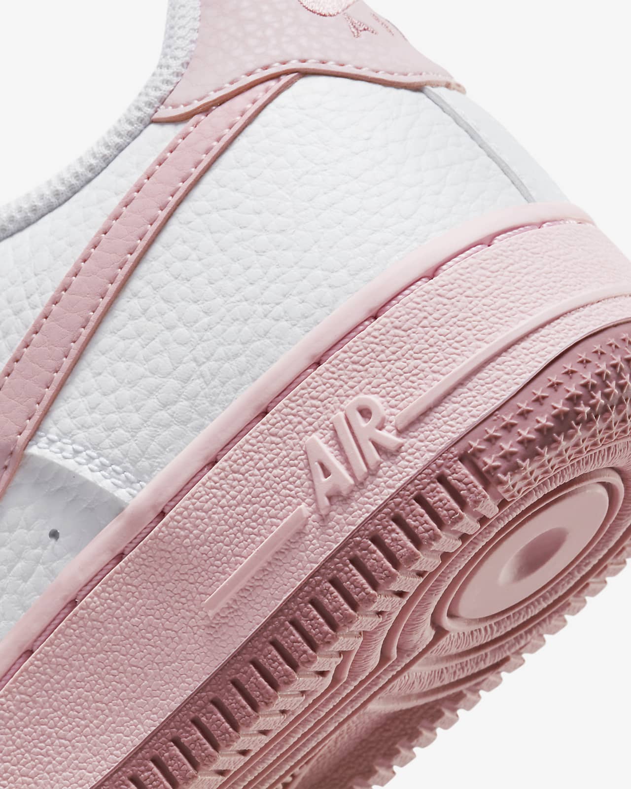 Nike Kids Air Force 1 Shoes - Size 3.5Y - White / Pink Foam