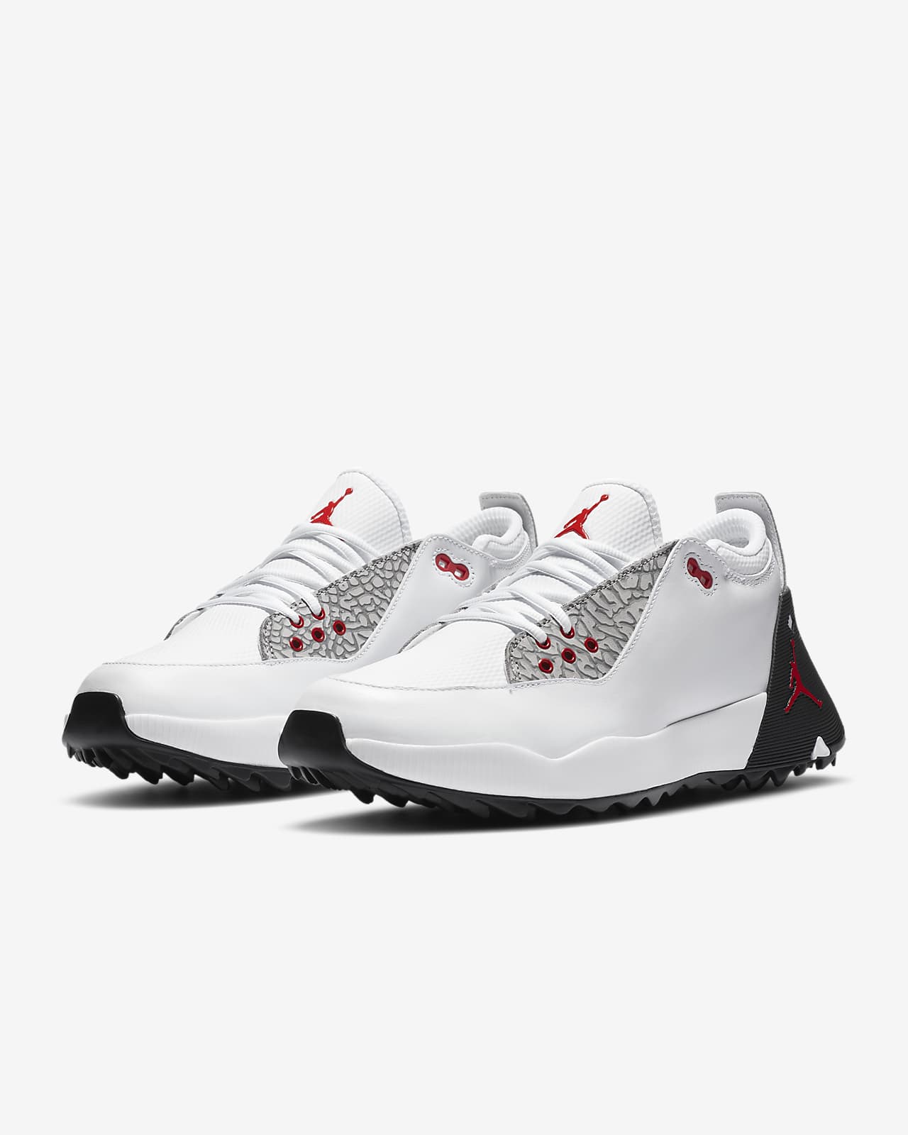 red and white nike golf shoes