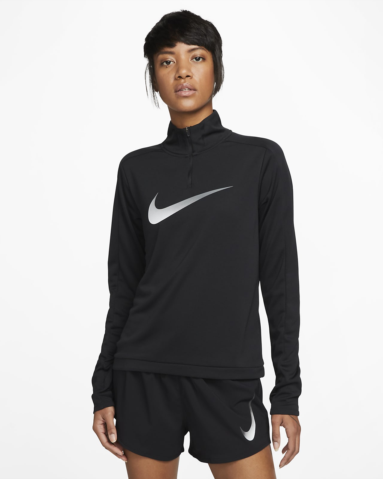 nike dri fit long sleeve women's quarter zip