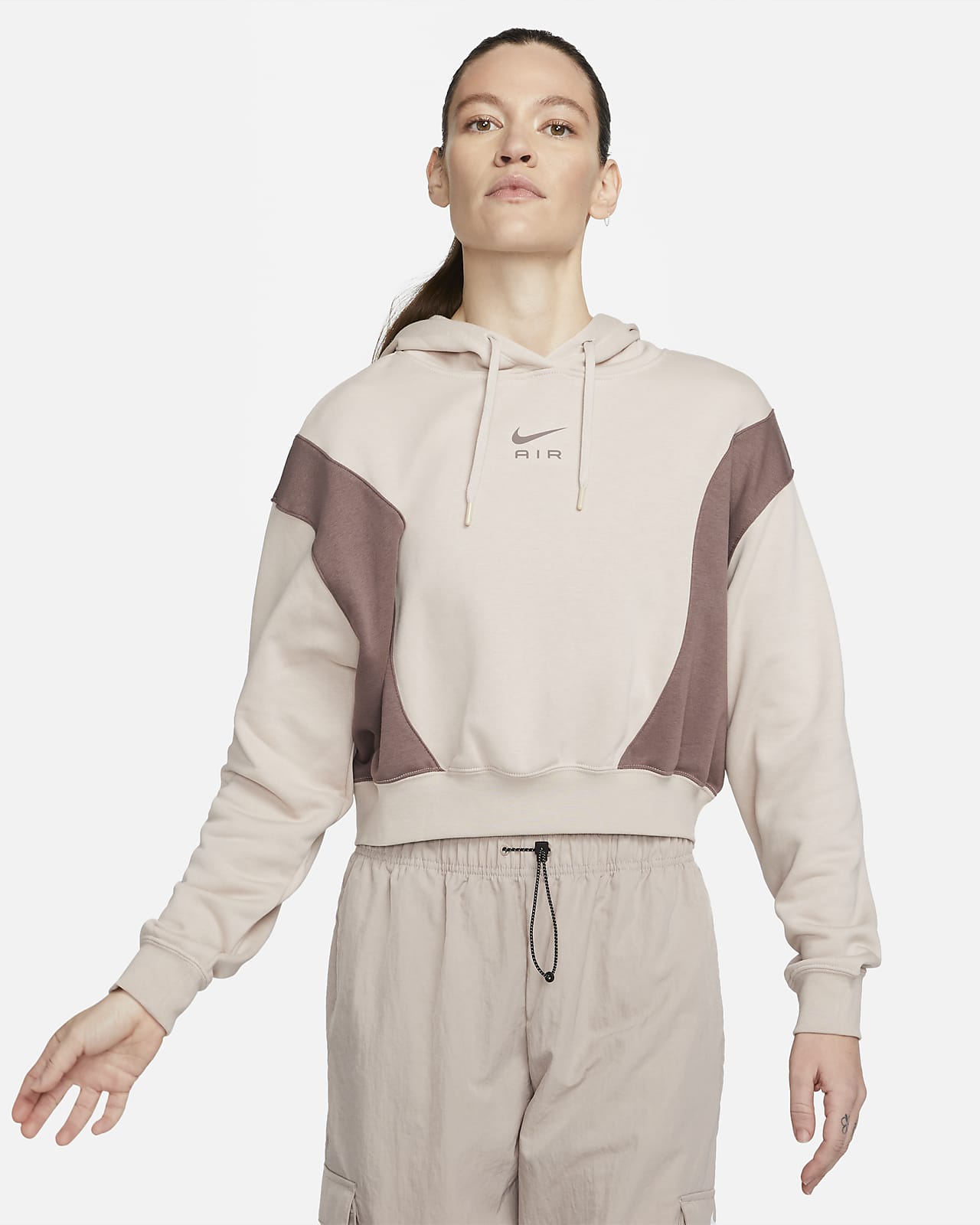 banda Mierda desagradable Nike Air Sudadera con capucha corta de tejido Fleece oversize - Mujer. Nike  ES