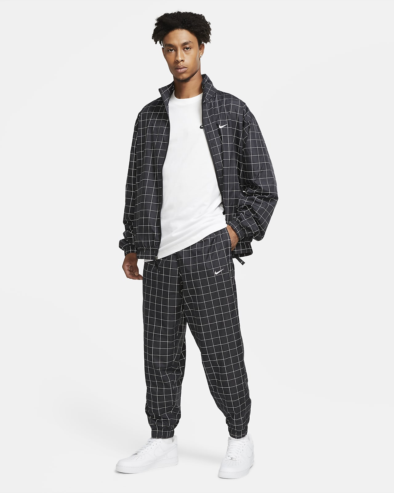 nike checkered tracksuit
