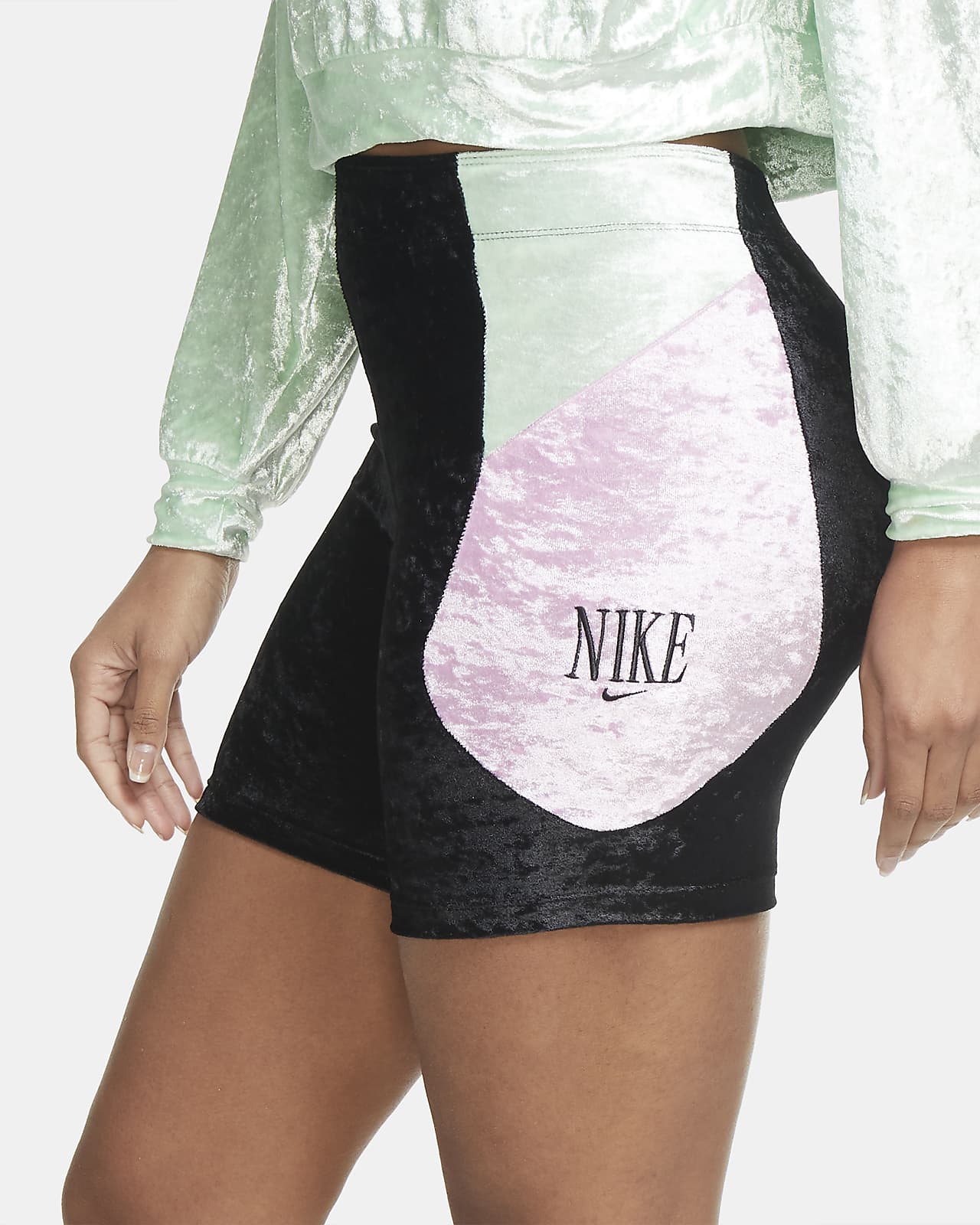 nike velour shorts