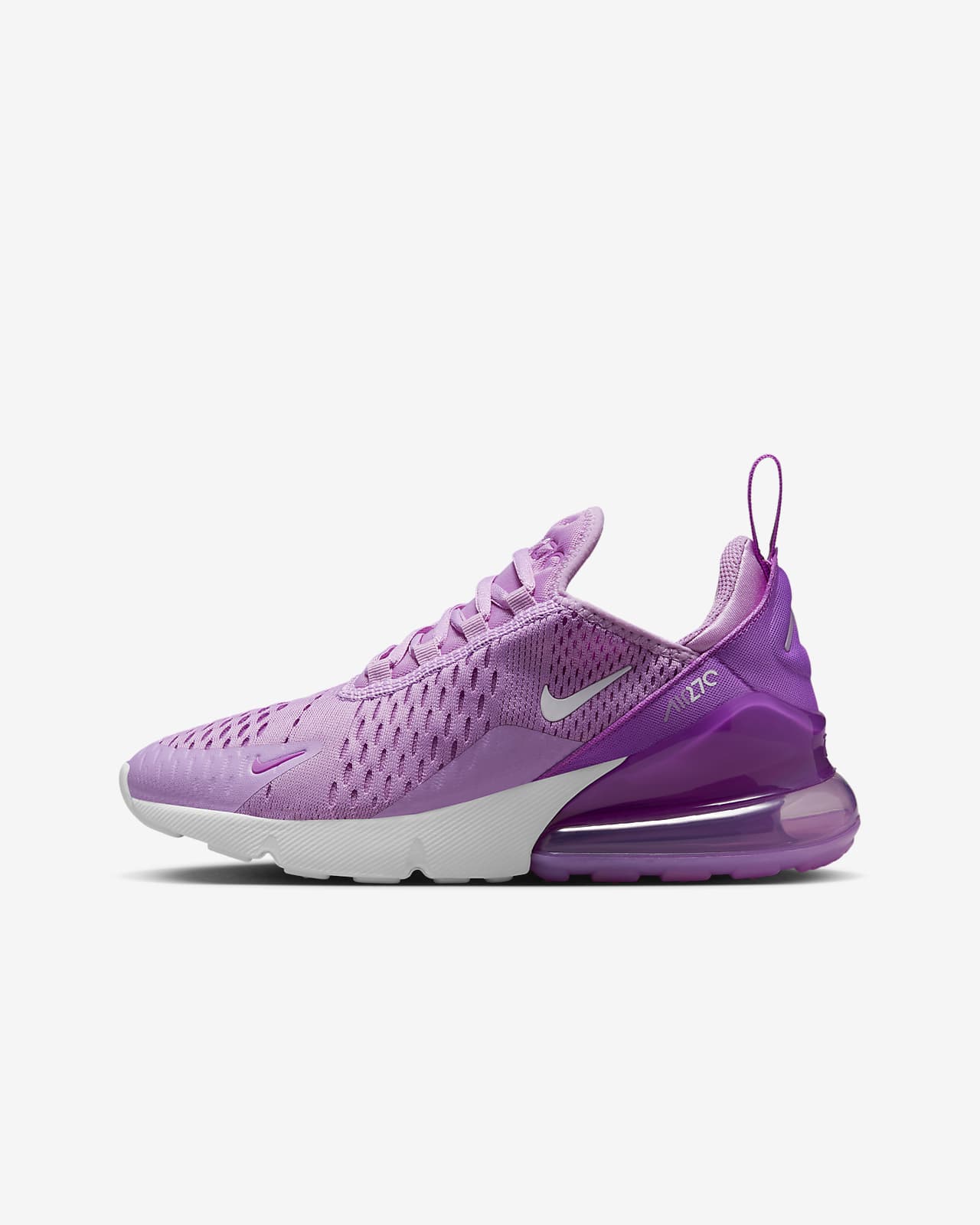 Nike Air Max 270 Girls Shoes Size 1, Color: Grey/Pink