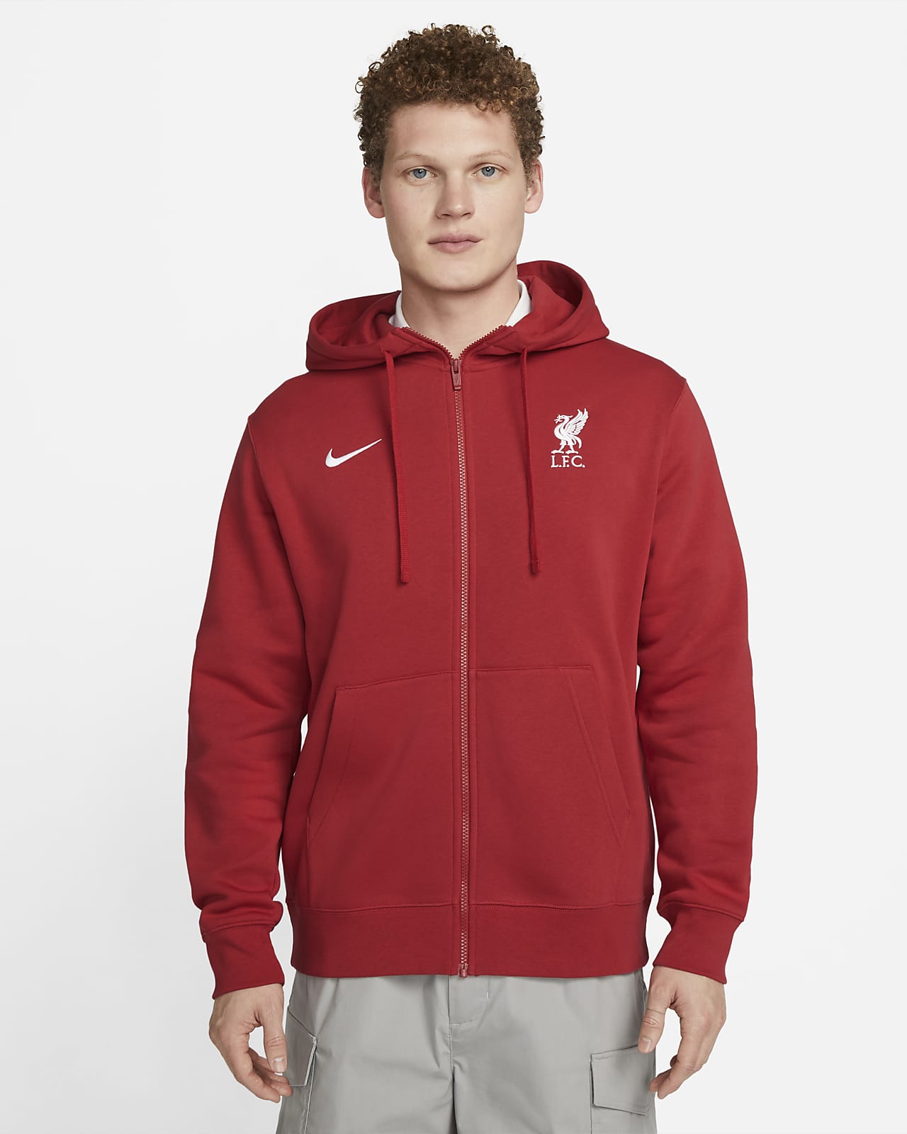 Liverpool Club Fleece Men's Nike Full-Zip Hoodie. Nike.com