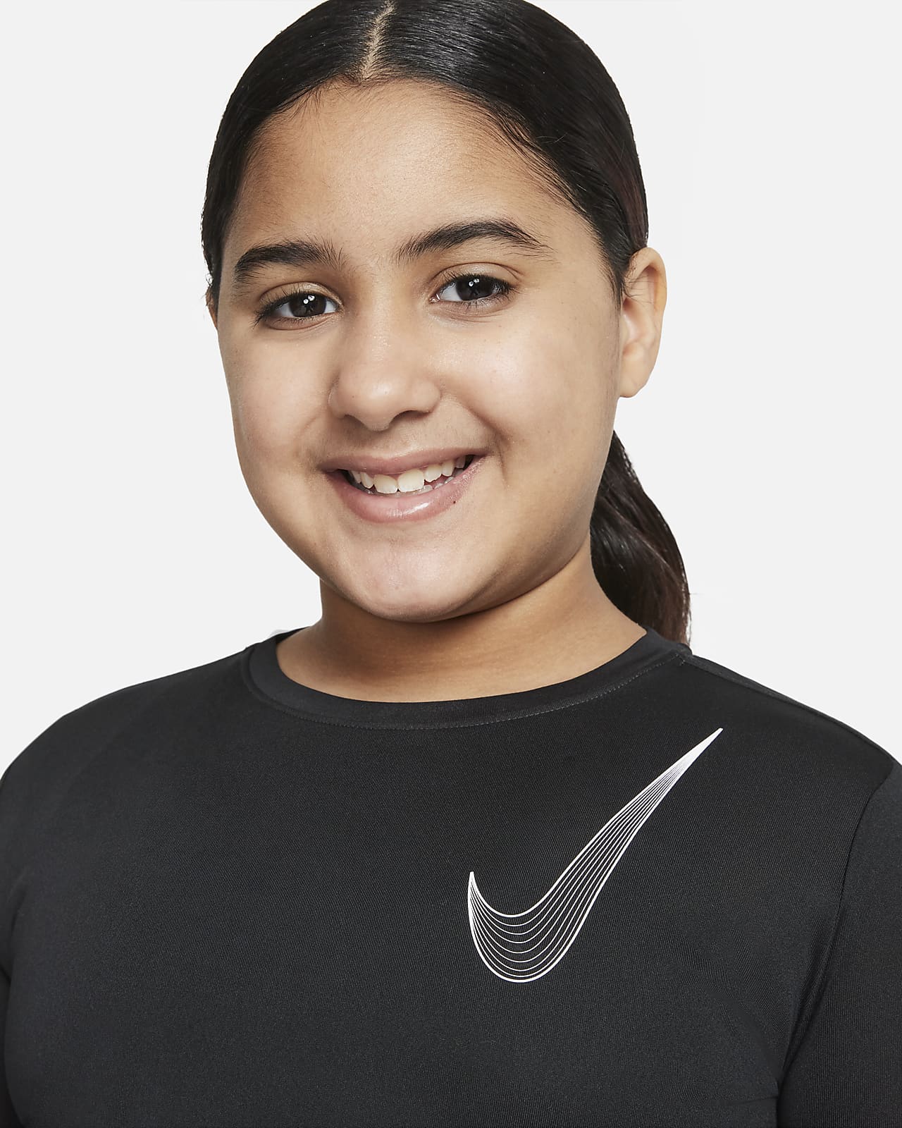 Nike Dri-FIT One Big Kids' (Girls') Long-Sleeve Training Top (Extended ...