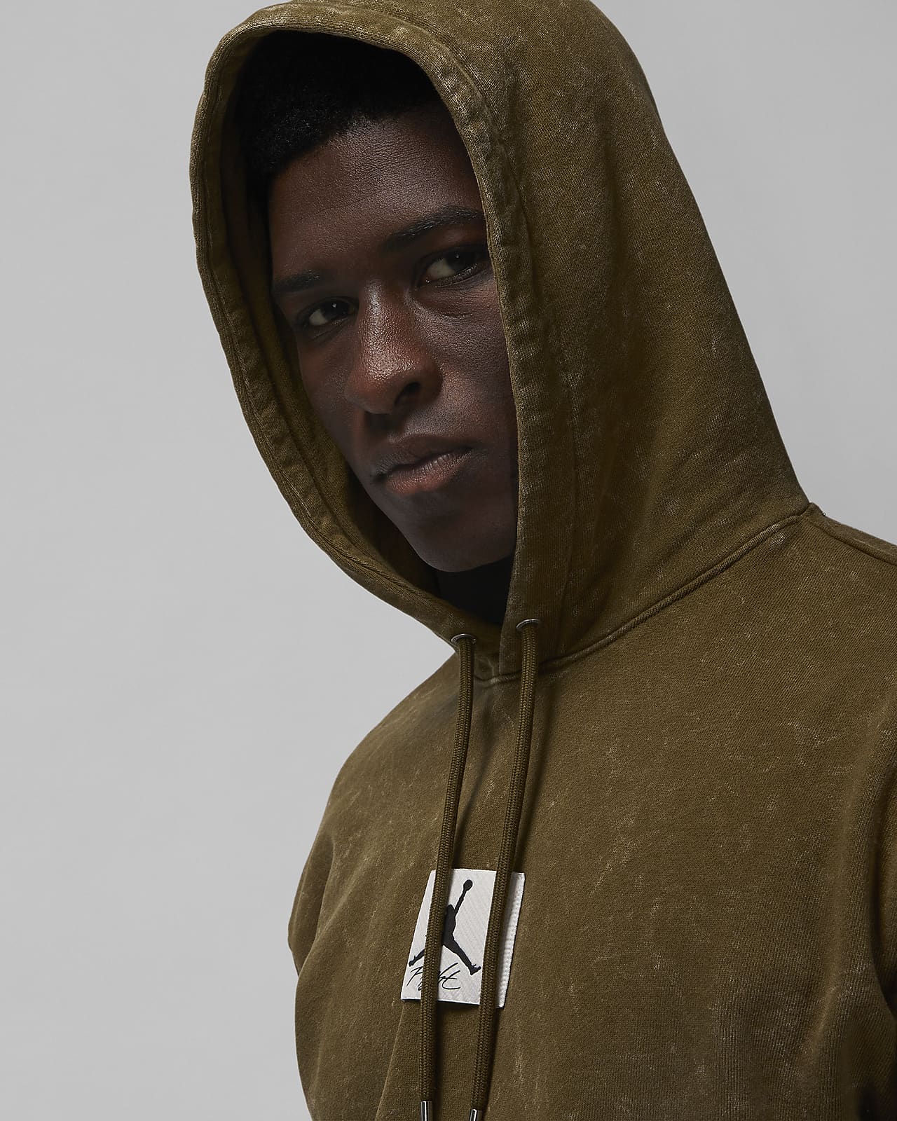 Jordan Essentials Men's Washed Fleece Hoodie. Nike IL