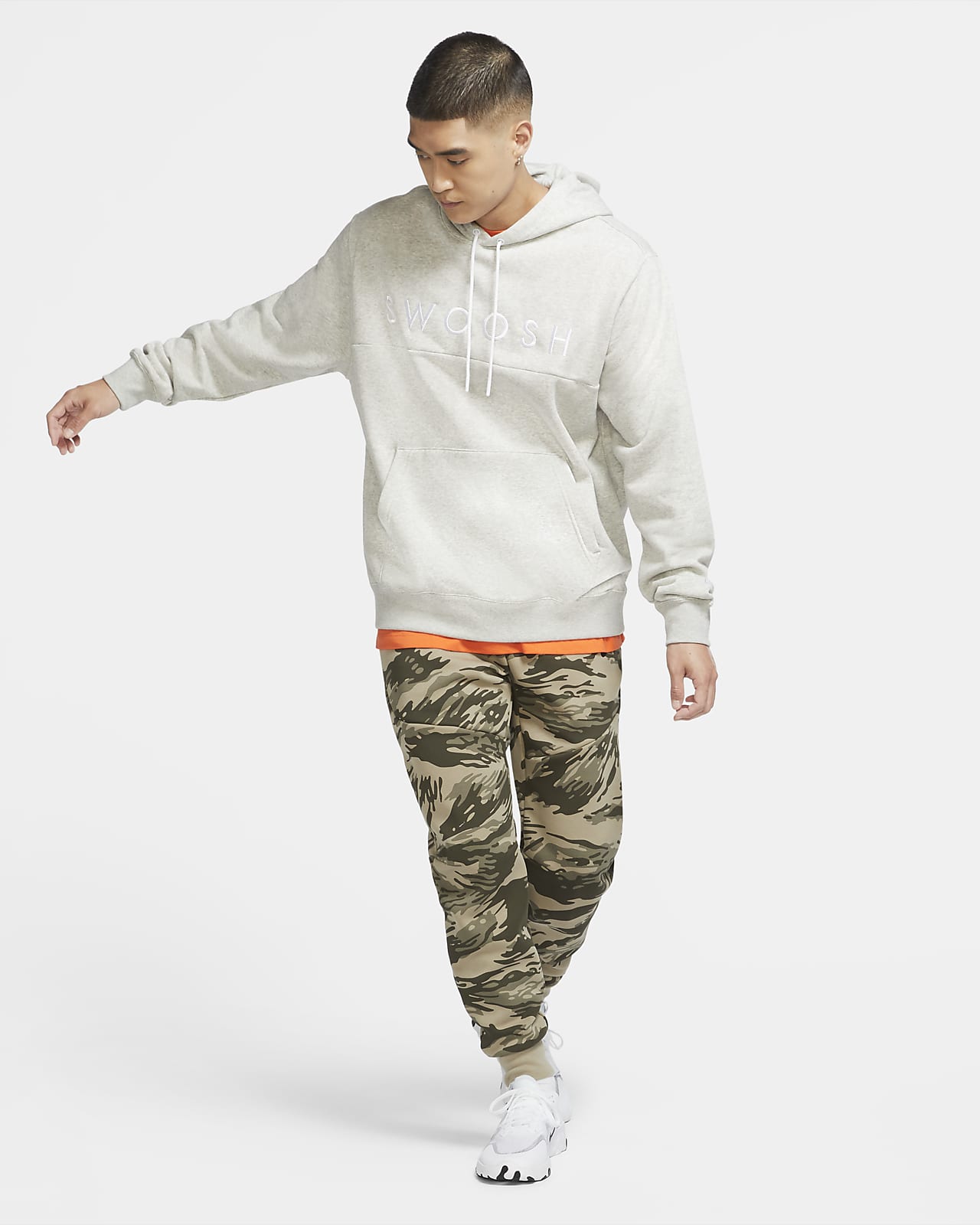 nike white camo joggers