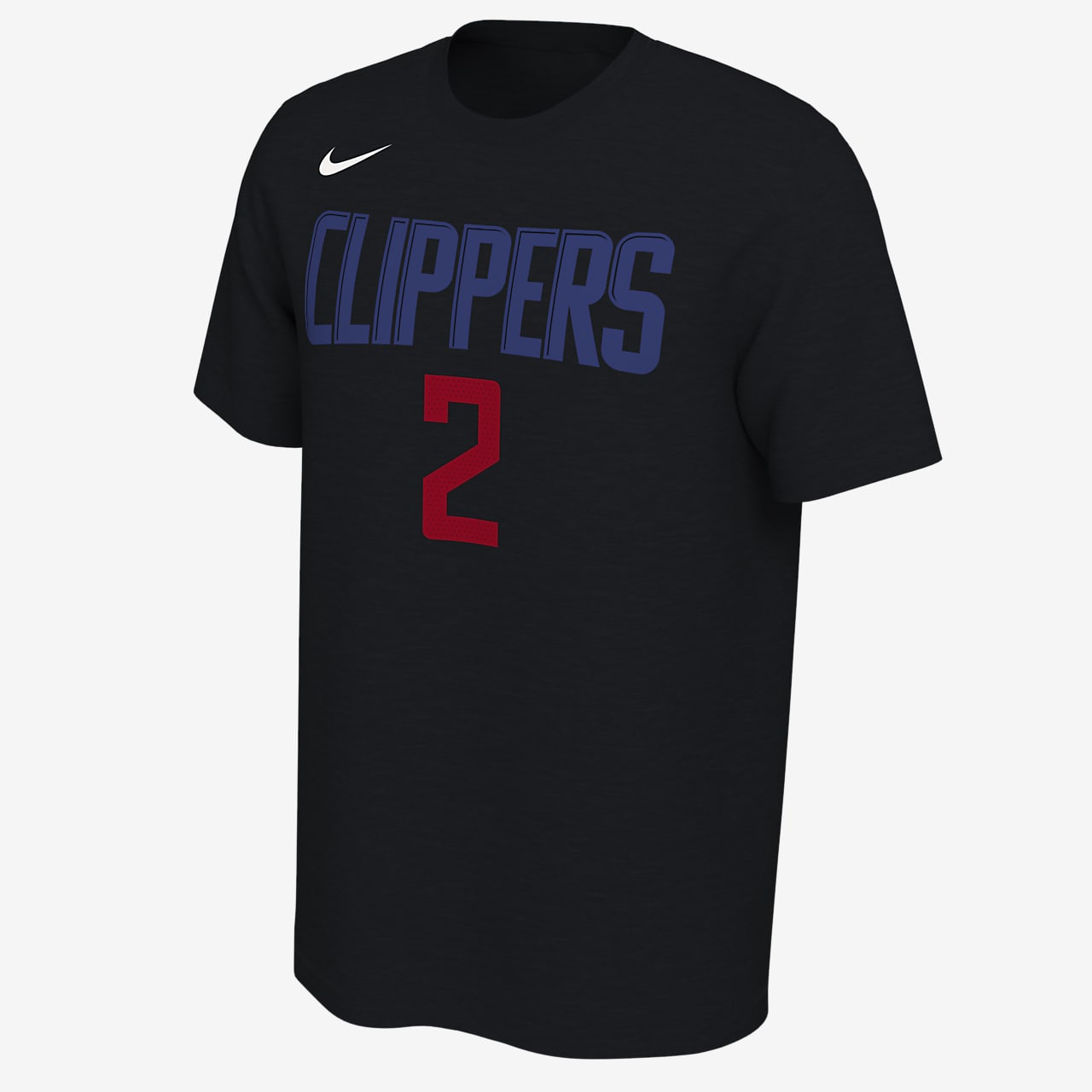 Kawhi Leonard La Clippers Nike Dark Icon Player Name & Number T-Shirt - Black