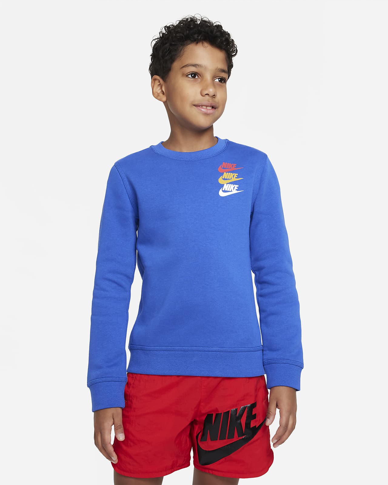 Sudadera tejido Fleece para niño talla Nike Sportswear Standard Issue. Nike.com