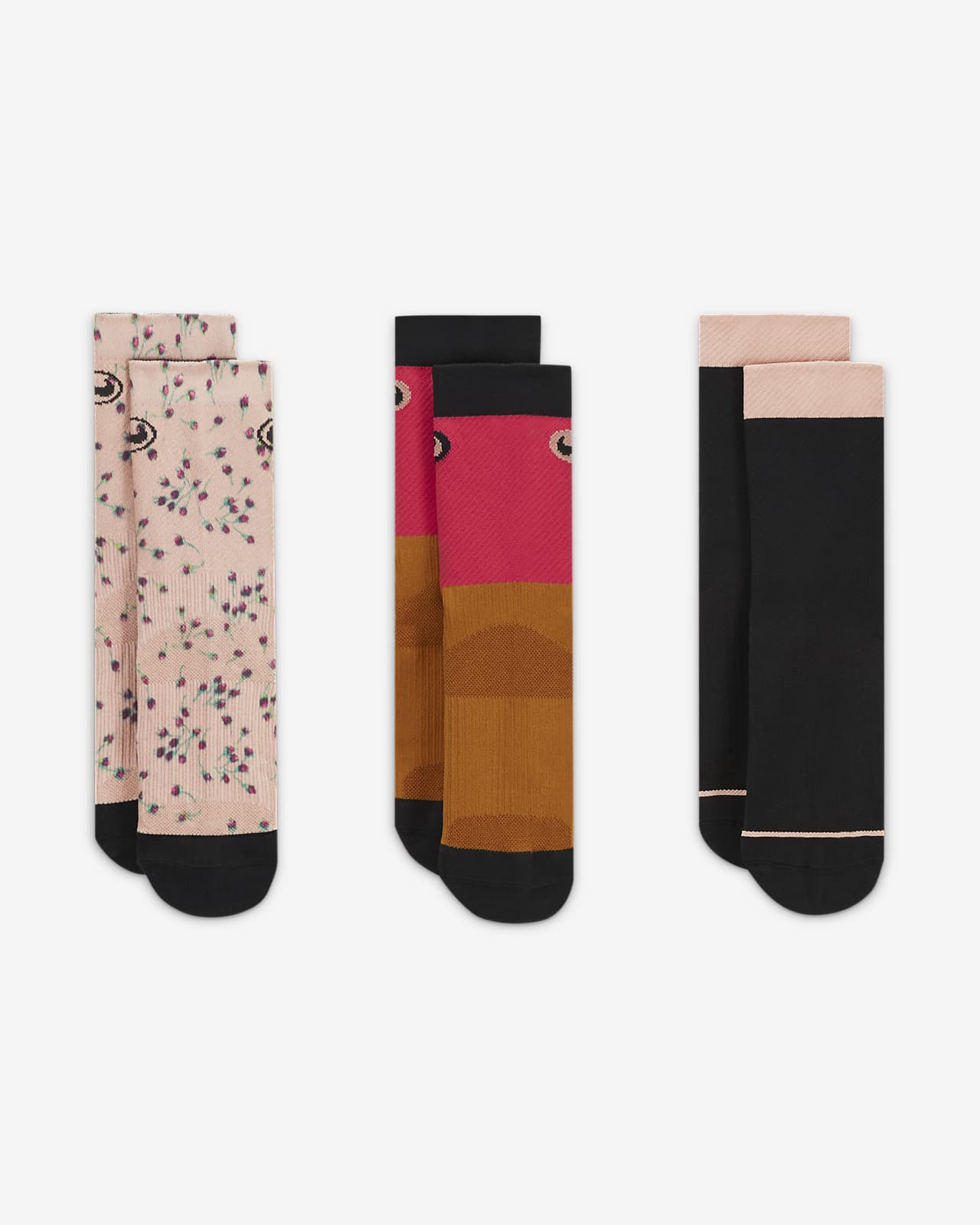 nike everyday plus socks brown