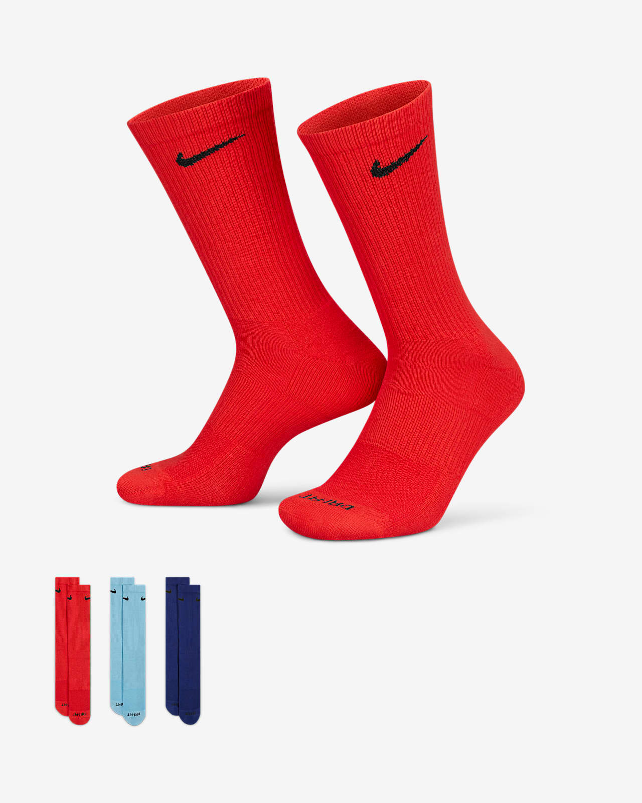 Nike Everyday Plus Cushioned Training Crew Socks (3 Pairs). Nike GB