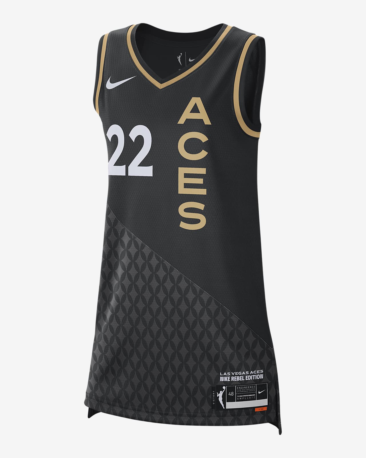 A'ja Wilson Aces Rebel Edition Nike Dri-FIT WNBA Victory Jersey. Nike GB