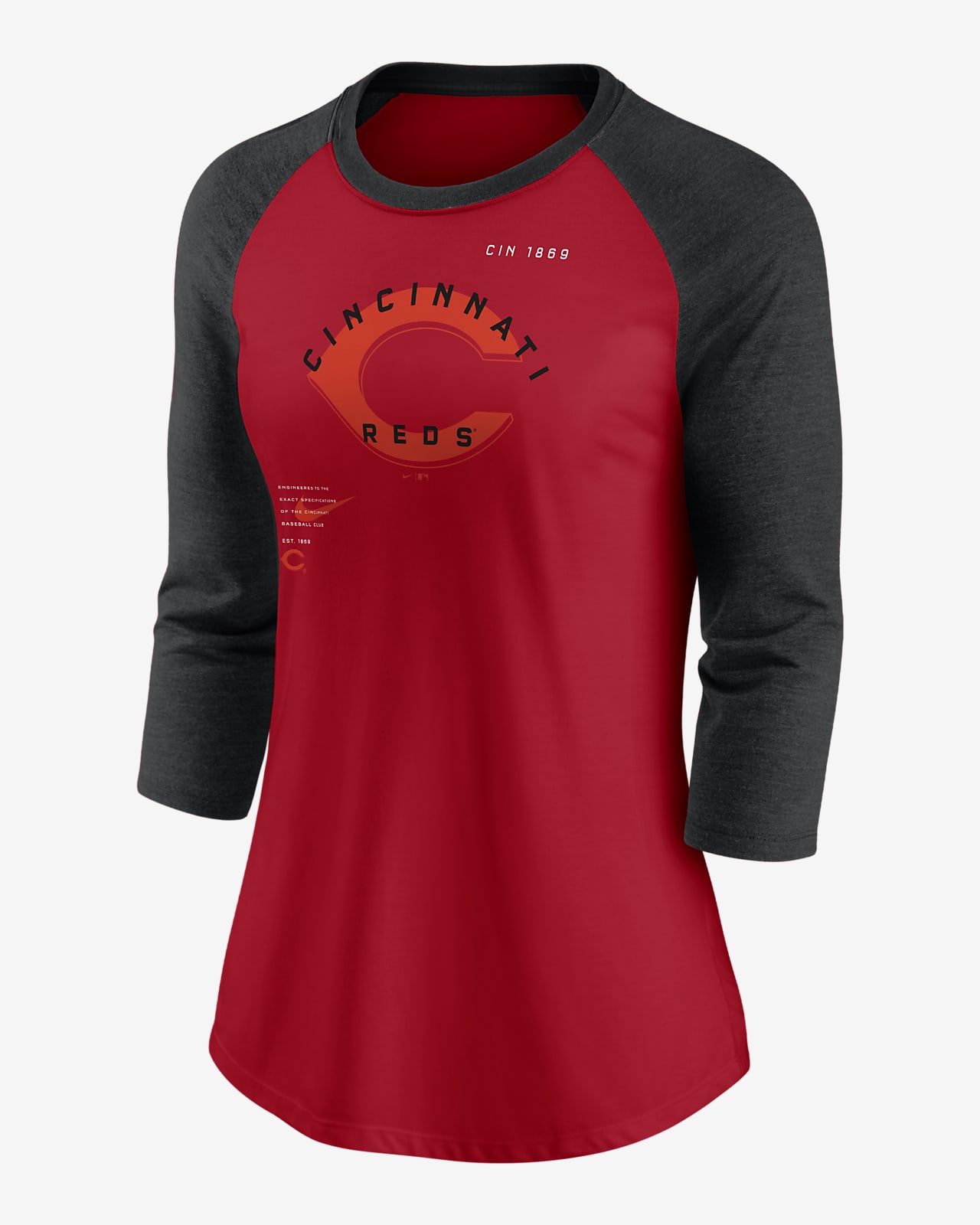Nike Next Up (MLB Cincinnati Reds) Women's 3/4-Sleeve Top