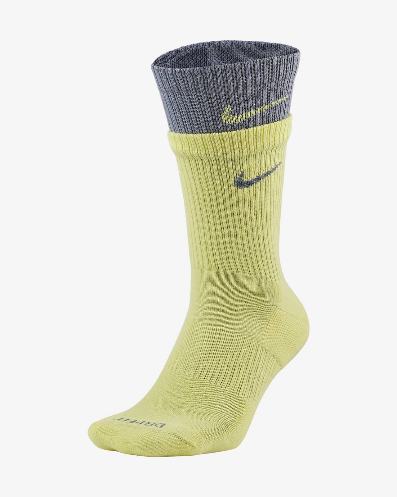 white and yellow nike socks
