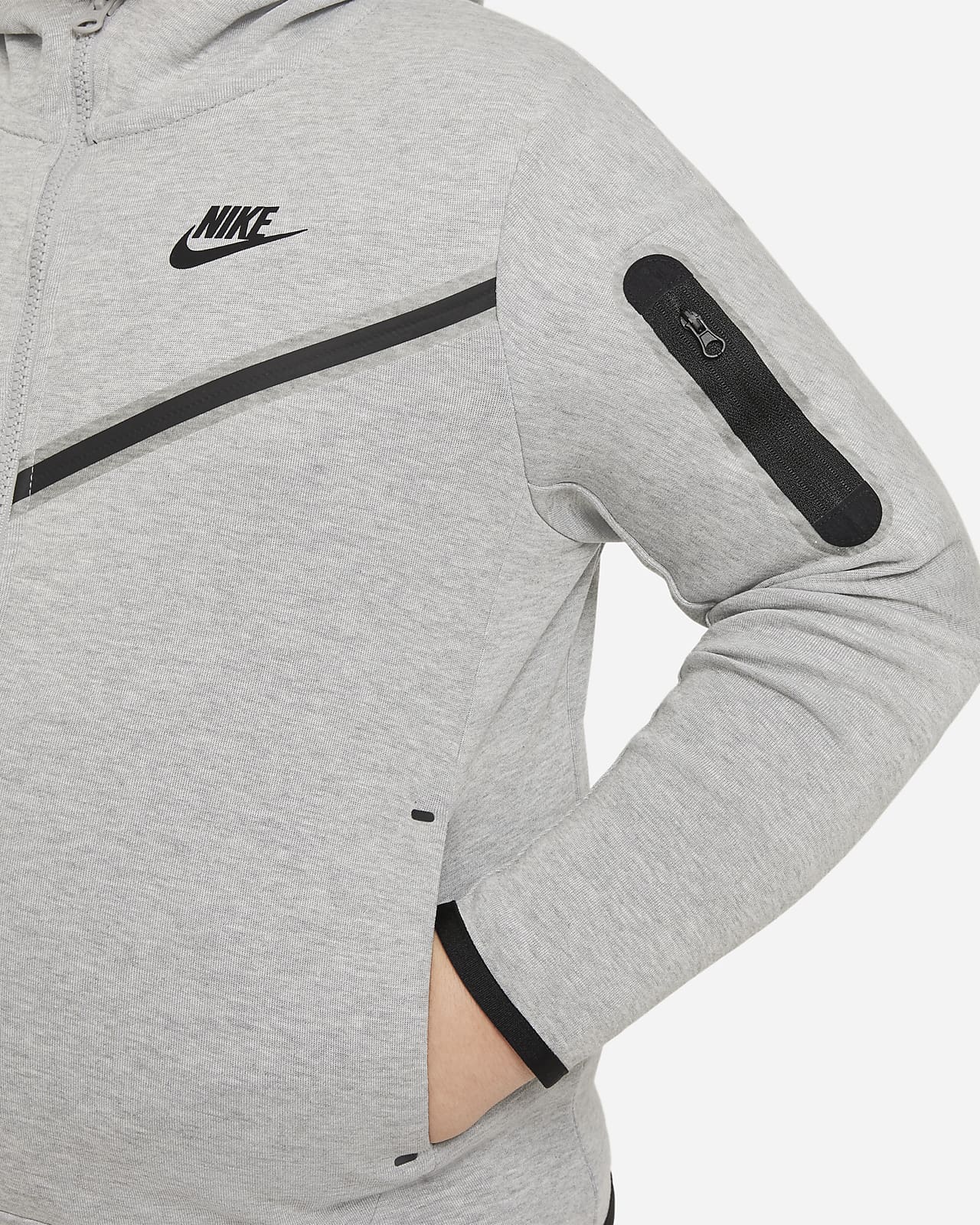 Sportswear Tech Big (Boys') Full-Zip Hoodie Size). Nike.com