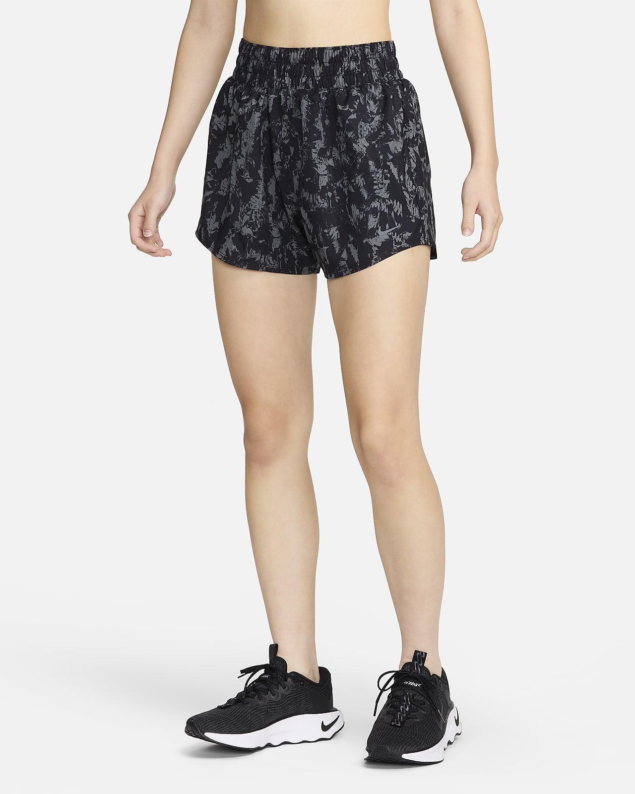 Nike One Women's Dri-FIT High-Waisted Brief-Lined 3" Printed Shorts