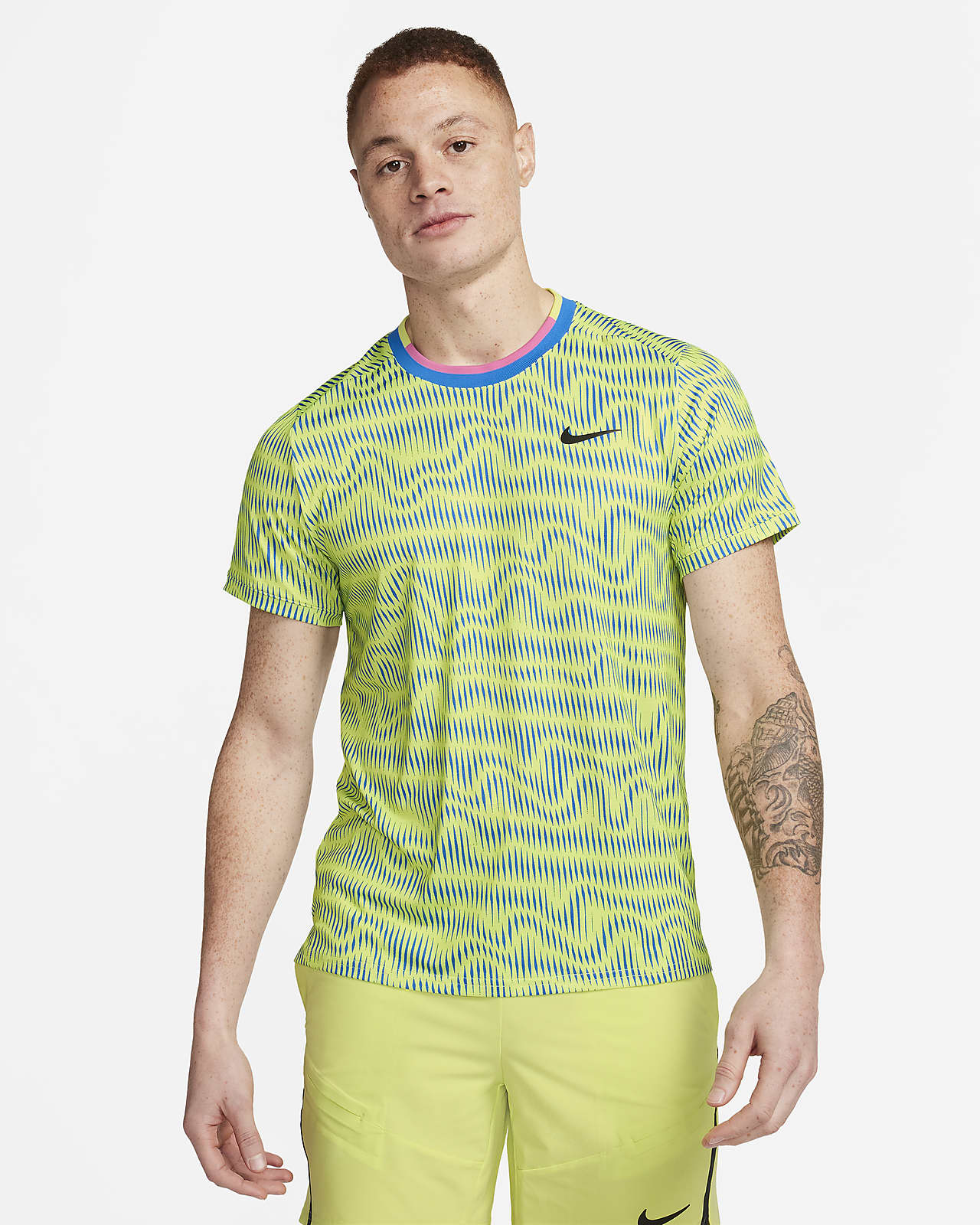 Nike Dri-FIT Advantage Camiseta de Tenis Hombre - White/Black