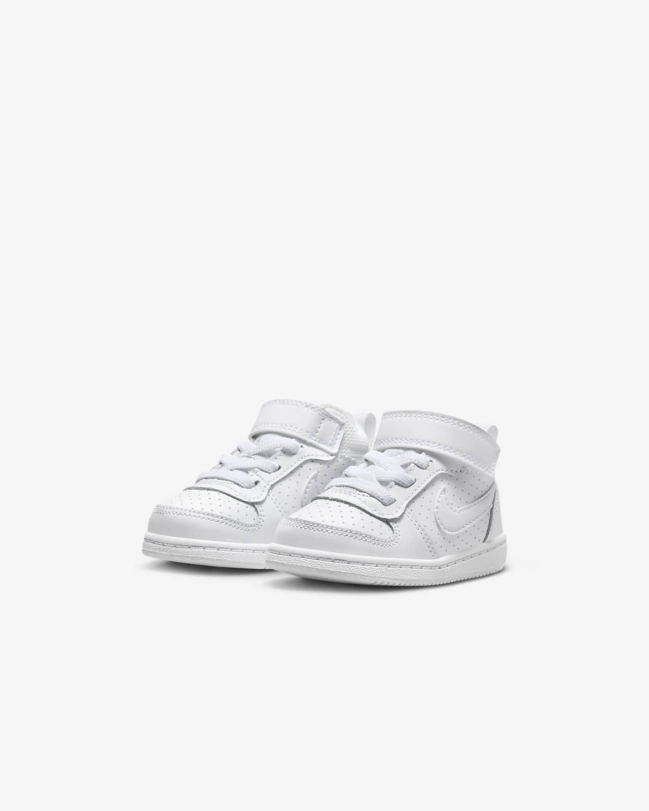 Zapatillas infantiles Nike Court Borough Mid 2 blancas en MEGACALZADO