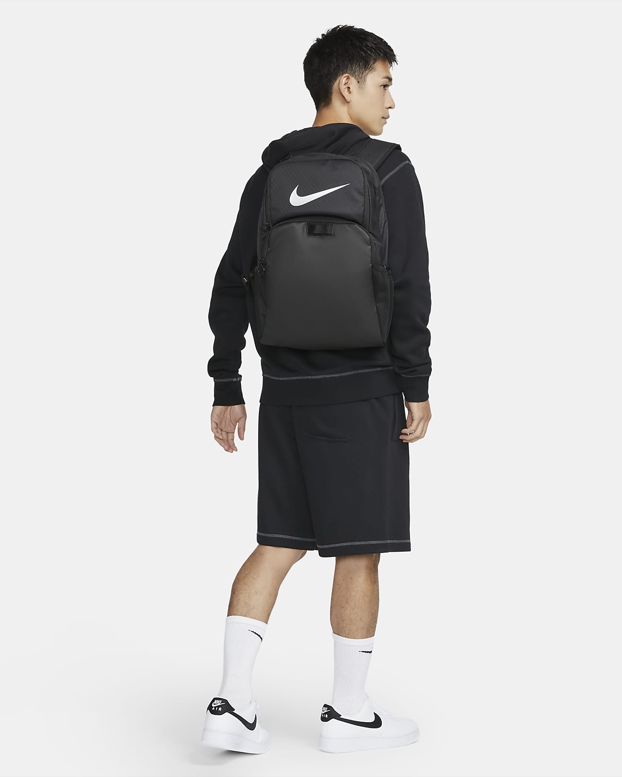 Tennis Backpack Nike Brasilia Winterized Graphic Training Backpack -  black/black/metalic silver, Tennis Zone