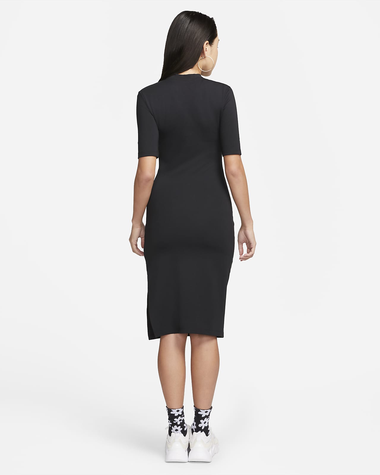 Ribbed Knit T Shirt Dress (XL-2X)