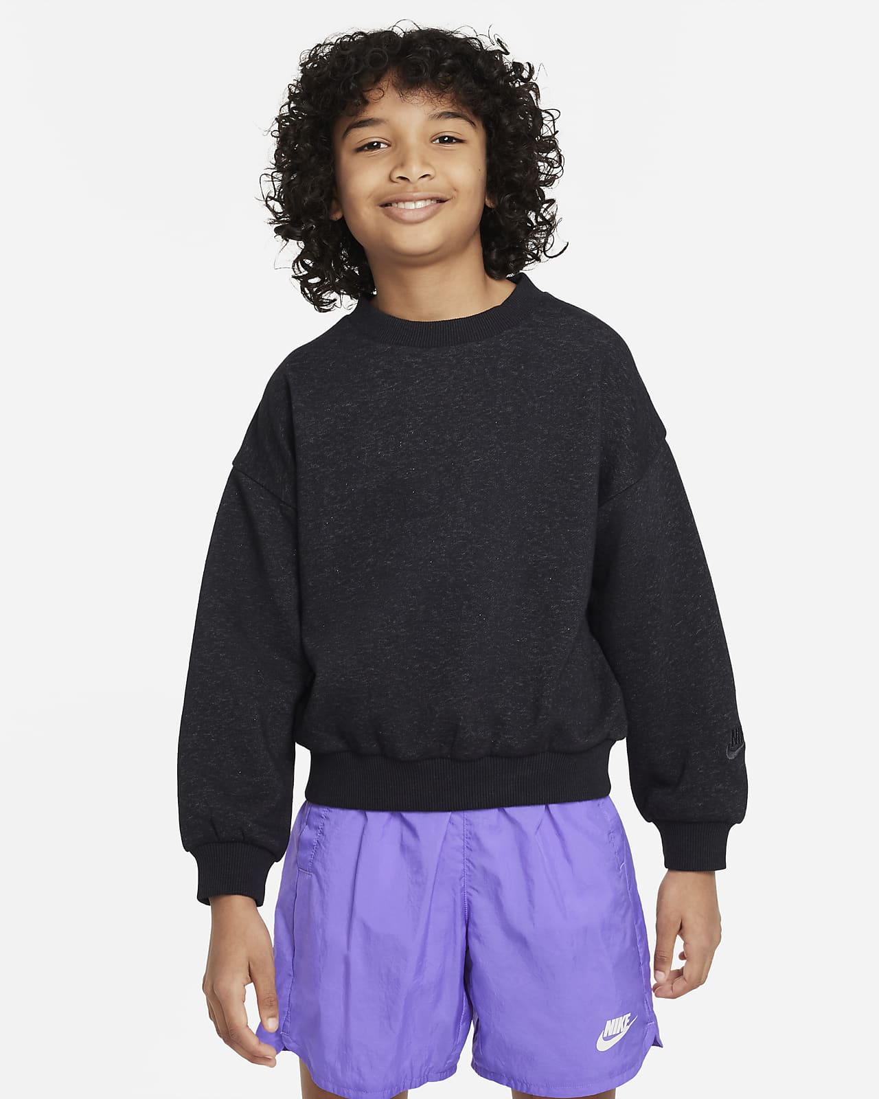 Sudadera oversized para niños talla grande Nike Sportswear Icon Fleece