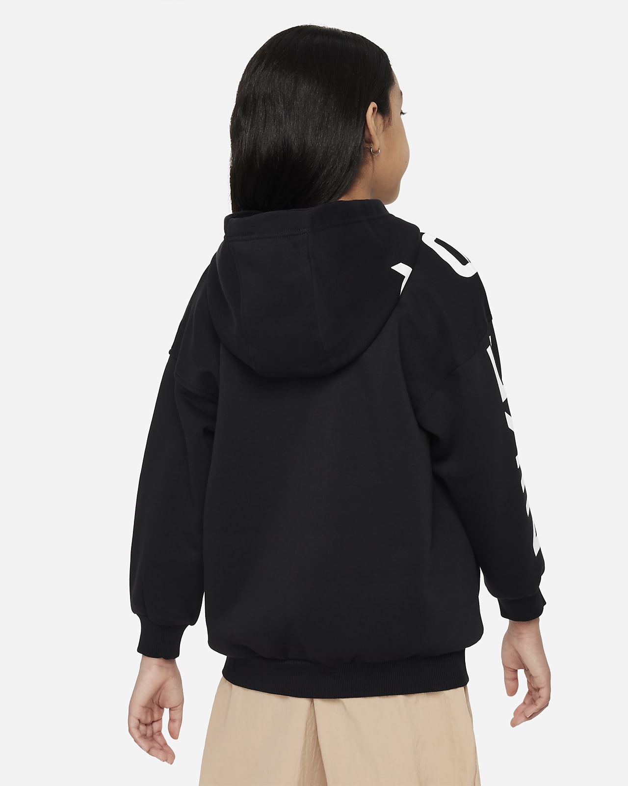 Nike Sportswear Club Fleece Older Kids' (Girls') Oversized Full-Zip Hoodie.  Nike LU