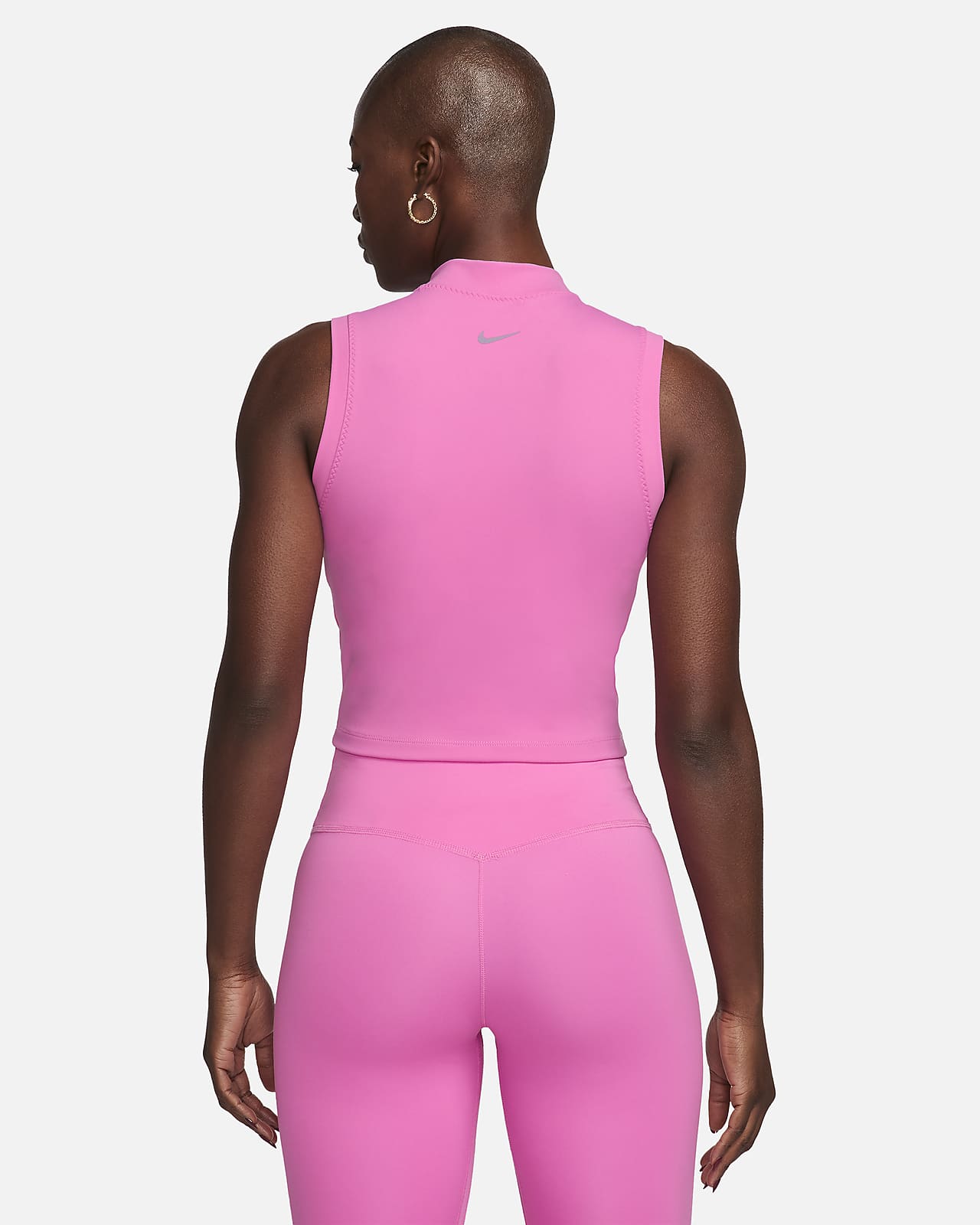 Nike dri-fit size M black pink stripes athletic crop capri pants