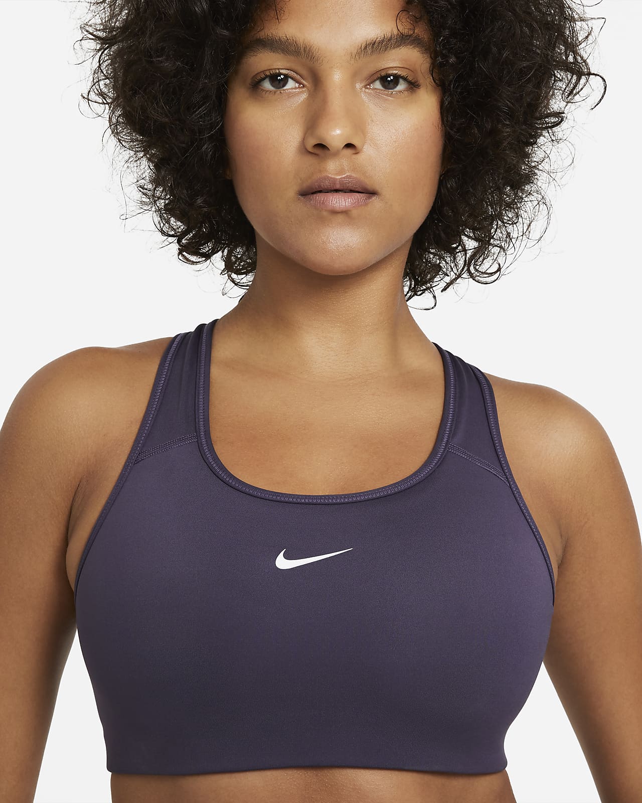 nike swoosh one piece pad sports bra