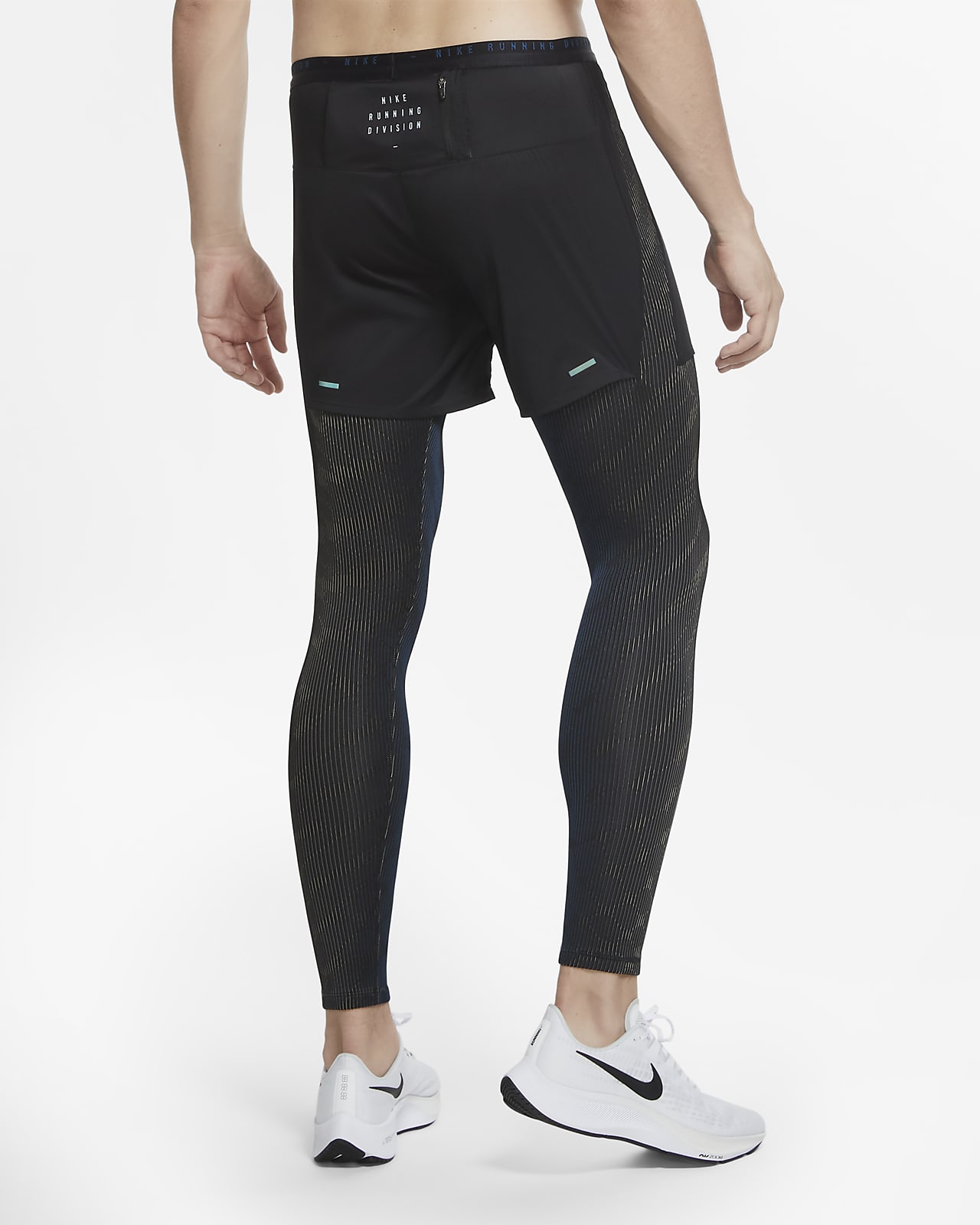 nike running hybrid joggers in black