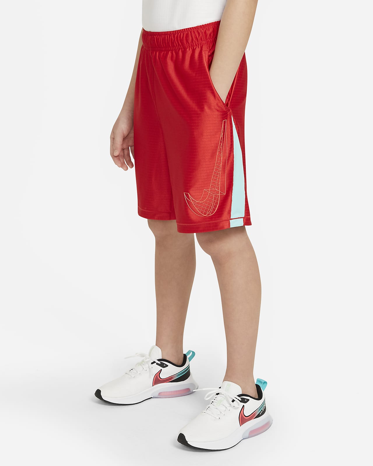 red nike shorts kids