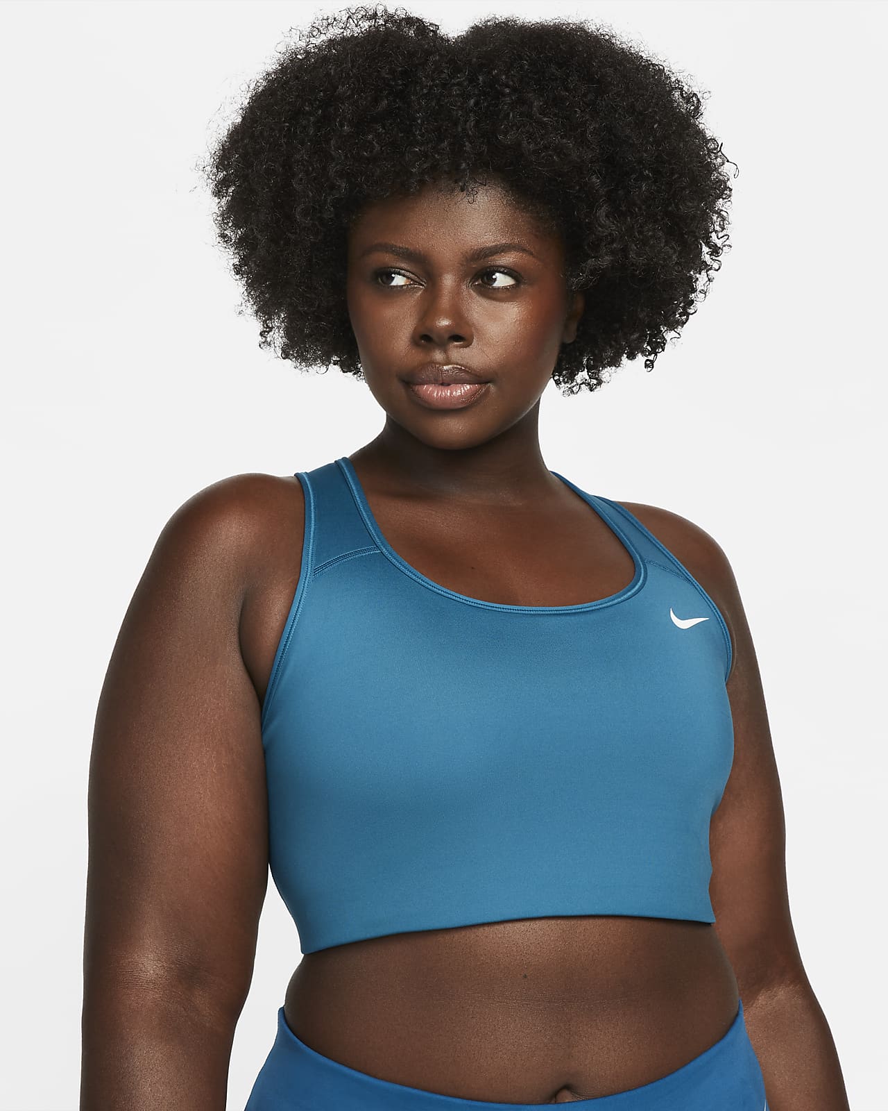Nike Dri-Fit Swoosh Women's Medium-Support Non-Padded Sports Bra (Plus Size)